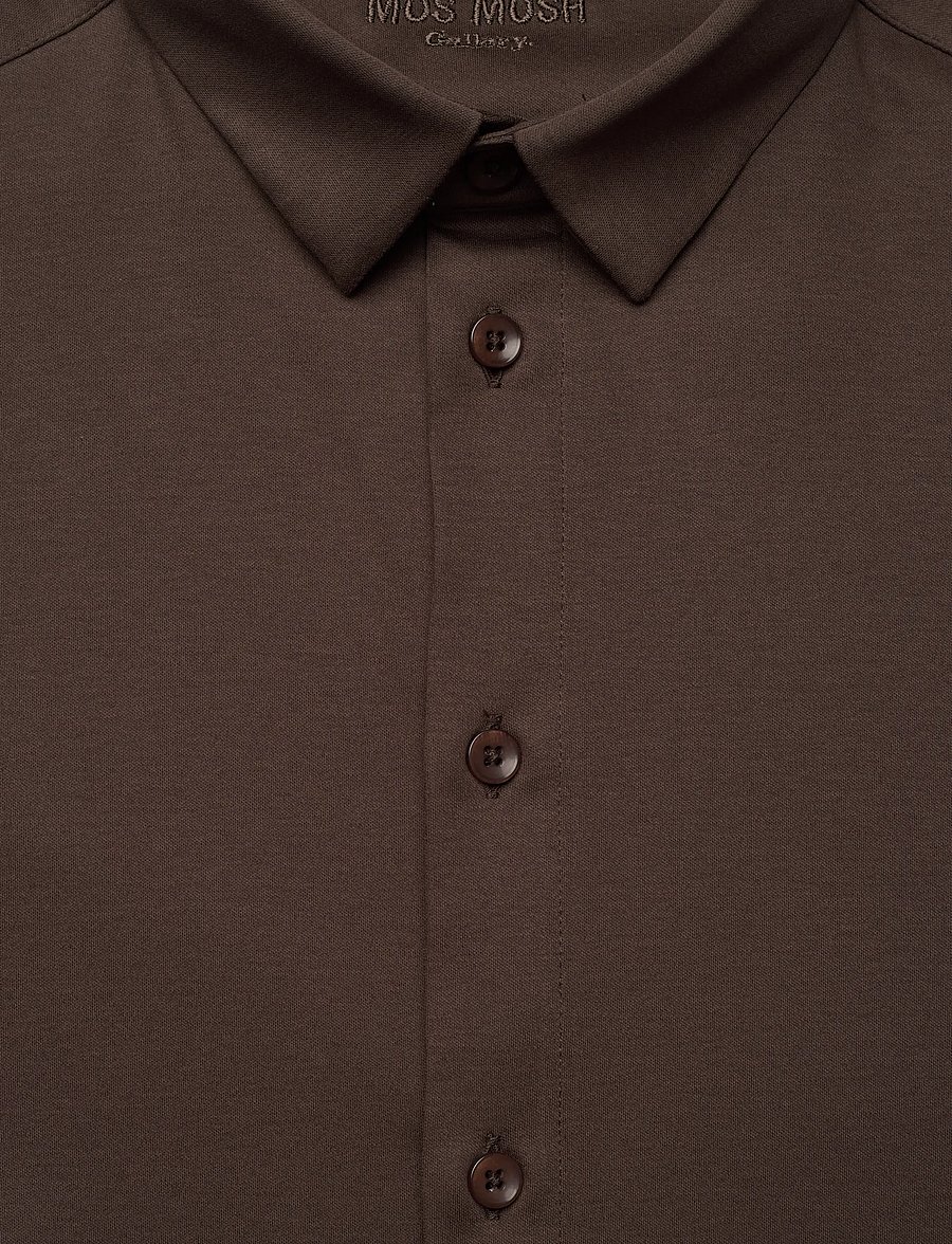 Mos Mosh Gallery - Marco Crunch Jersey Shirt - chemises décontractées - chocolate brown - 2