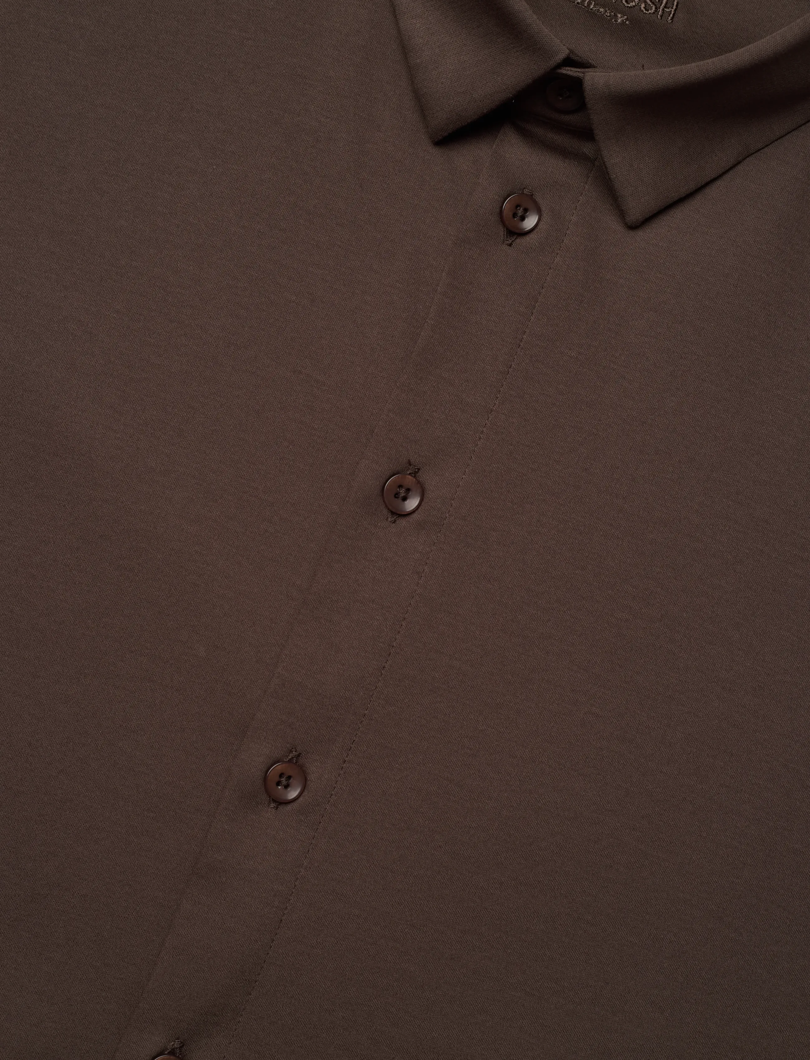 Mos Mosh Gallery - Marco Crunch Jersey Shirt - chemises décontractées - chocolate brown - 3