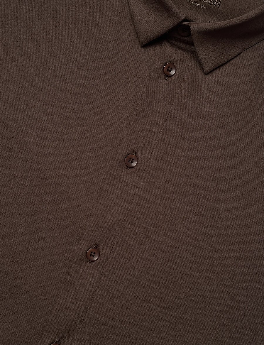 Mos Mosh Gallery - Marco Crunch Jersey Shirt - chemises décontractées - chocolate brown - 3