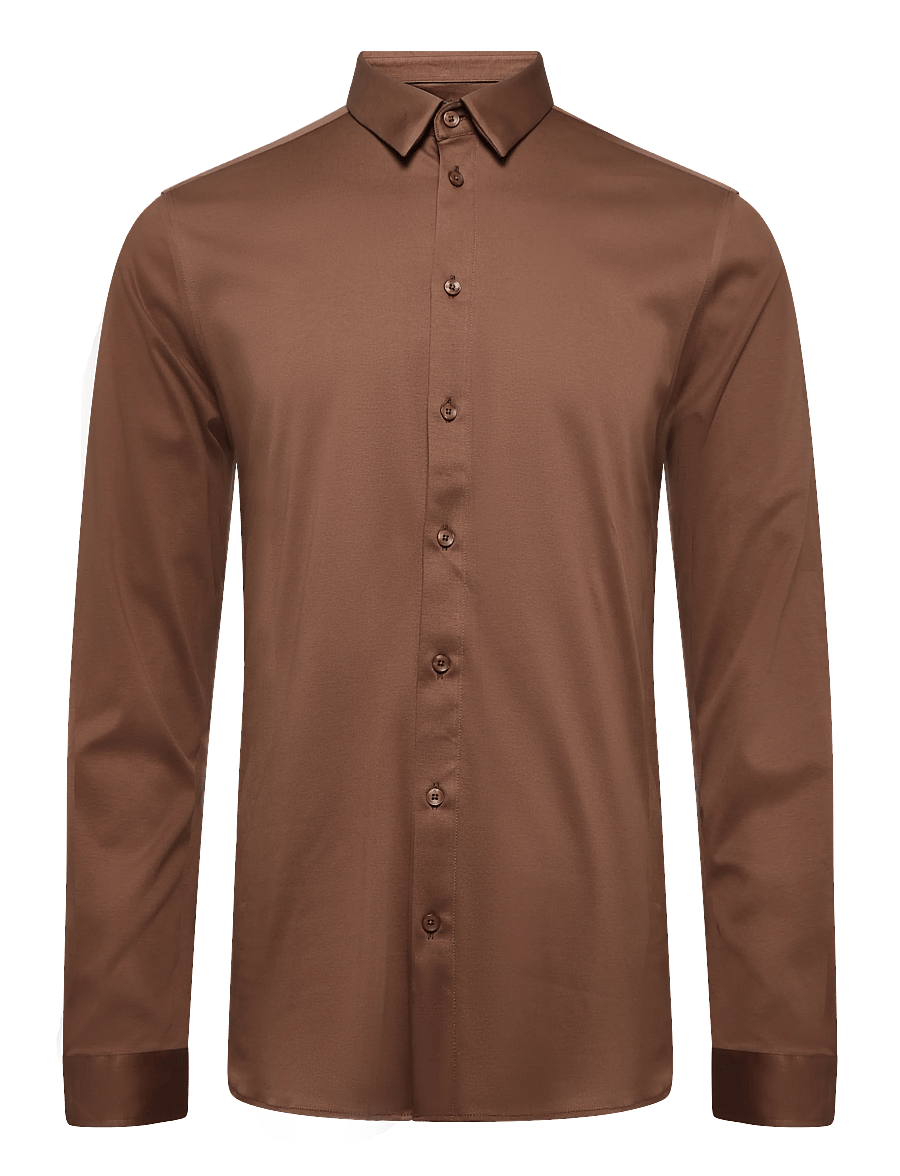 Mos Mosh Gallery - MMGMarco Jersey Shirt - vabaajasärgid - cocoa brown - 0