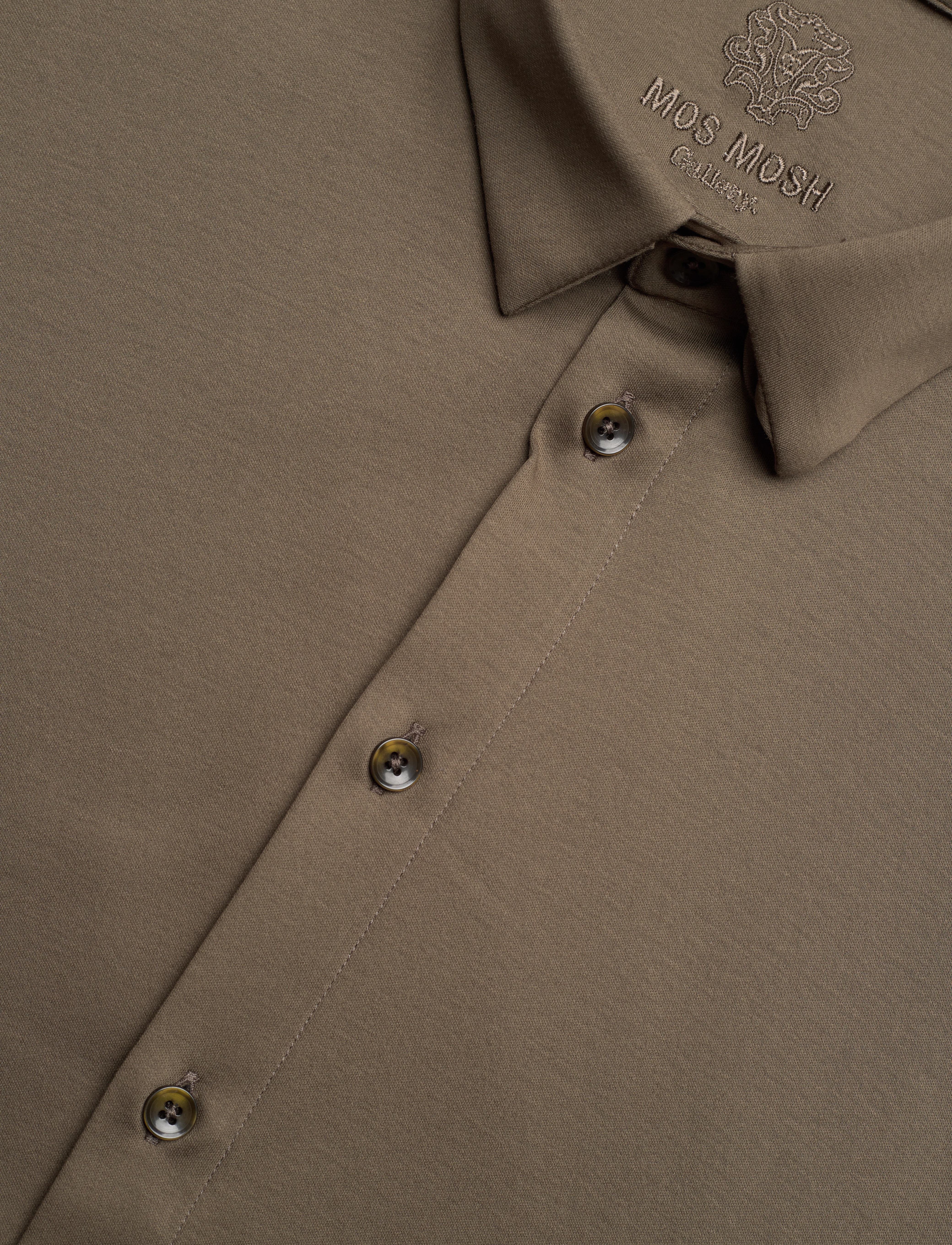Mos Mosh Gallery - MMGMarco Jersey Shirt - business skjorter - earth green - 3