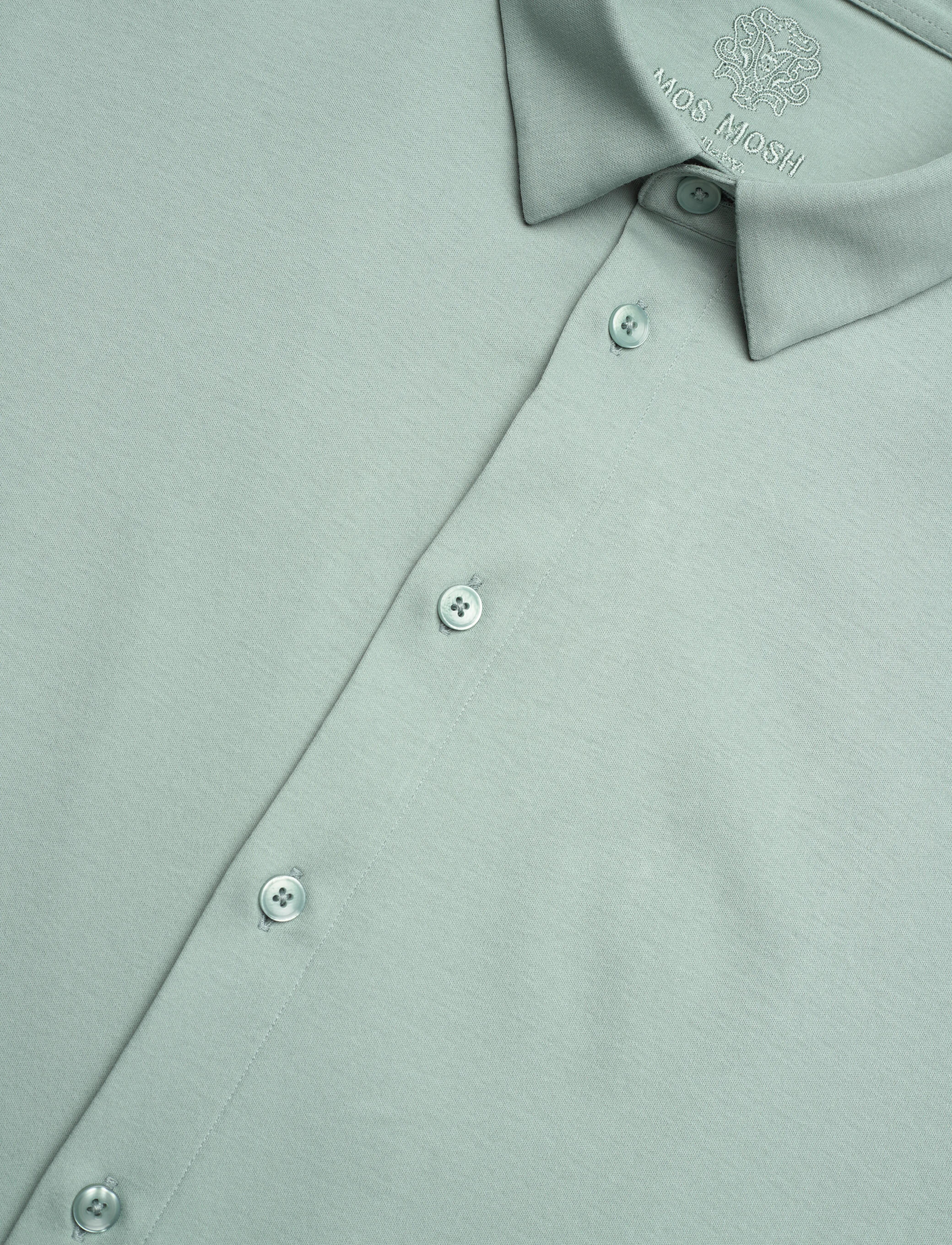 Mos Mosh Gallery - MMGMarco Jersey Shirt - business skjorter - ice greenville - 3