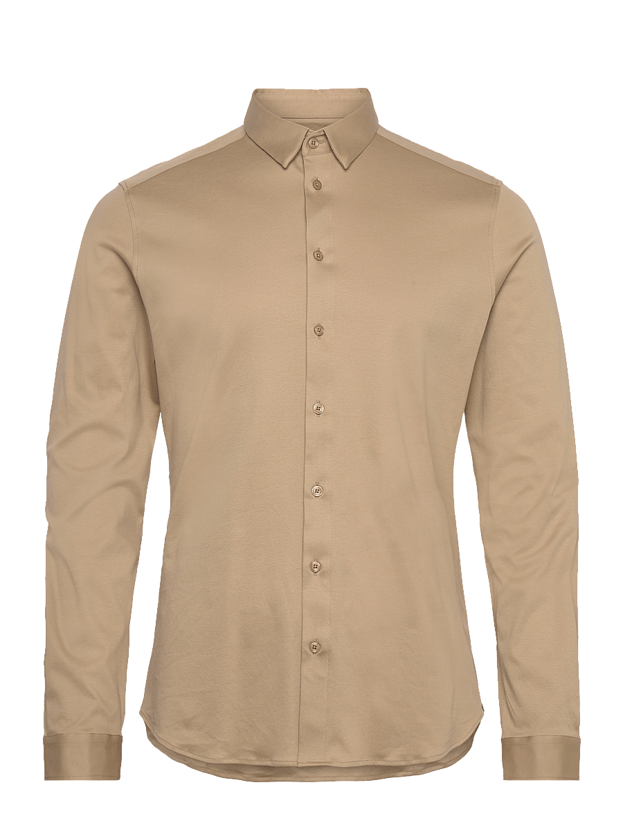 Mos Mosh Gallery - Marco Crunch Jersey Shirt - casual hemden - light sand - 0