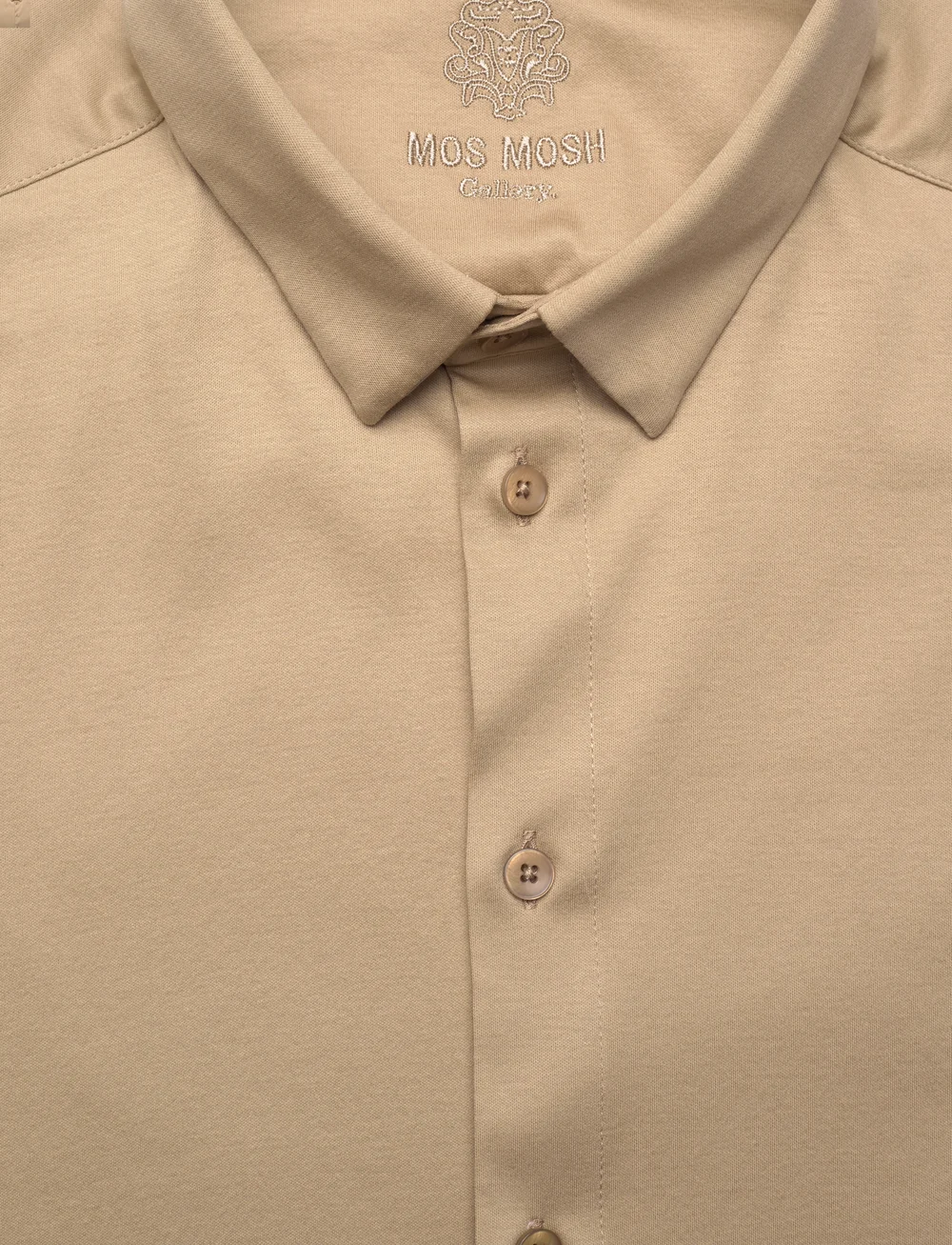 Mos Mosh Gallery - Marco Crunch Jersey Shirt - casual skjortor - light sand - 2
