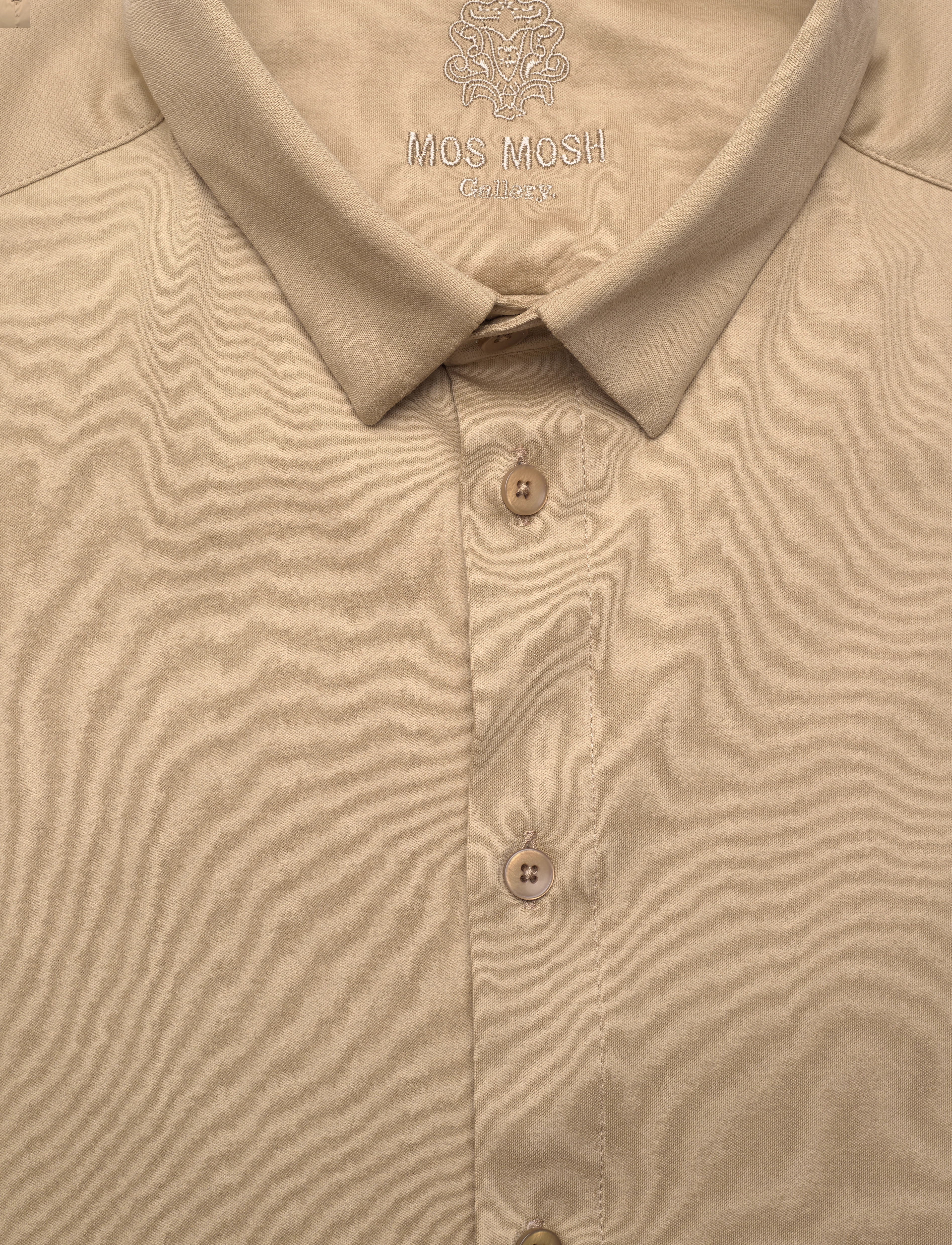 Mos Mosh Gallery - Marco Crunch Jersey Shirt - casual hemden - light sand - 2