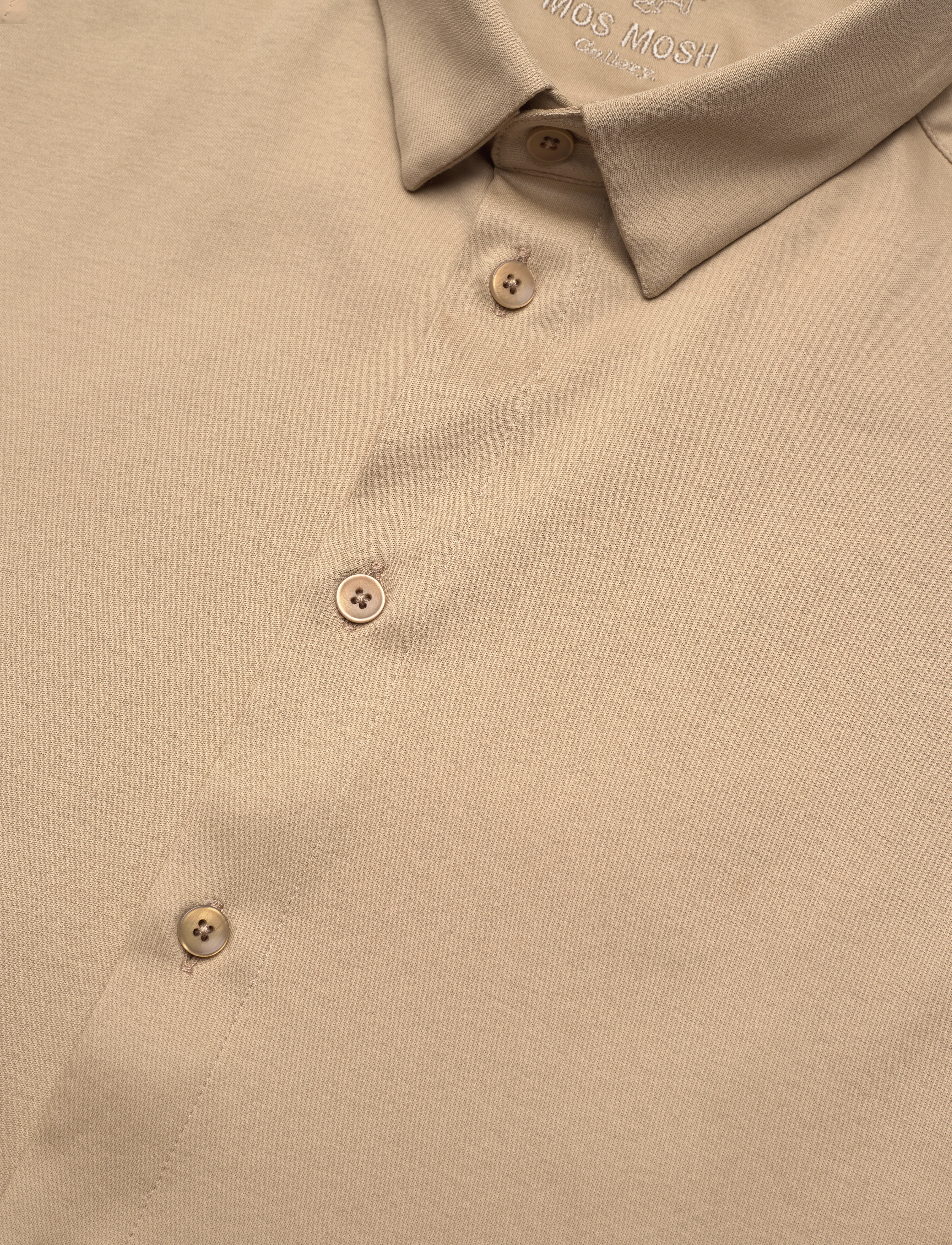 Mos Mosh Gallery - Marco Crunch Jersey Shirt - casual hemden - light sand - 3