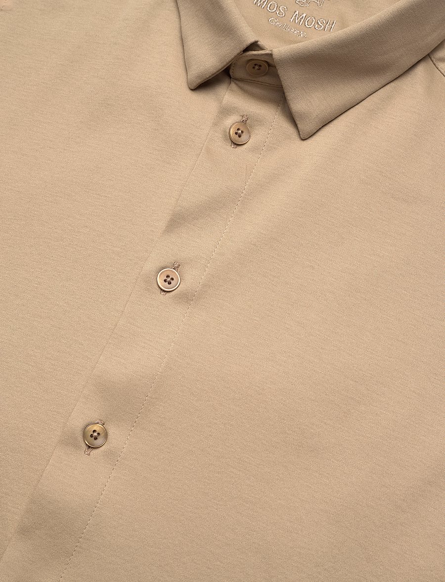 Mos Mosh Gallery - Marco Crunch Jersey Shirt - casual hemden - light sand - 3