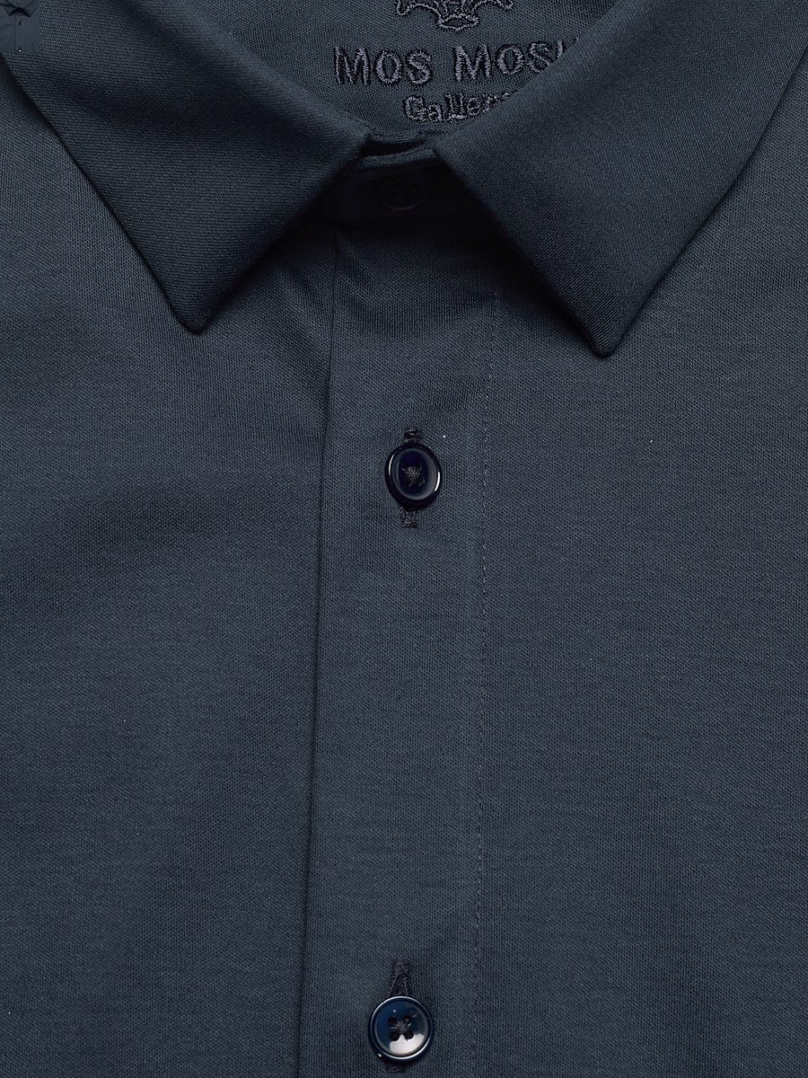 Mos Mosh Gallery - Marco Crunch Jersey Shirt - casual hemden - navy - 3