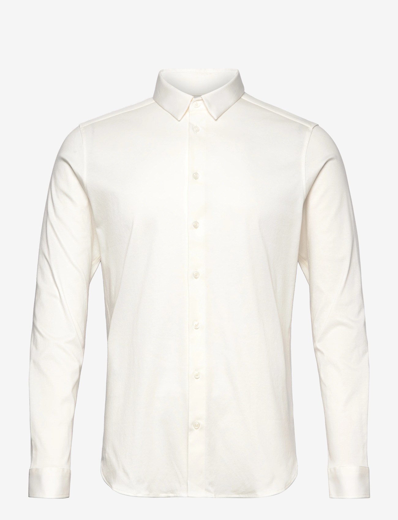 Mos Mosh Gallery - Marco Crunch Jersey Shirt - avslappede skjorter - offwhite - 1