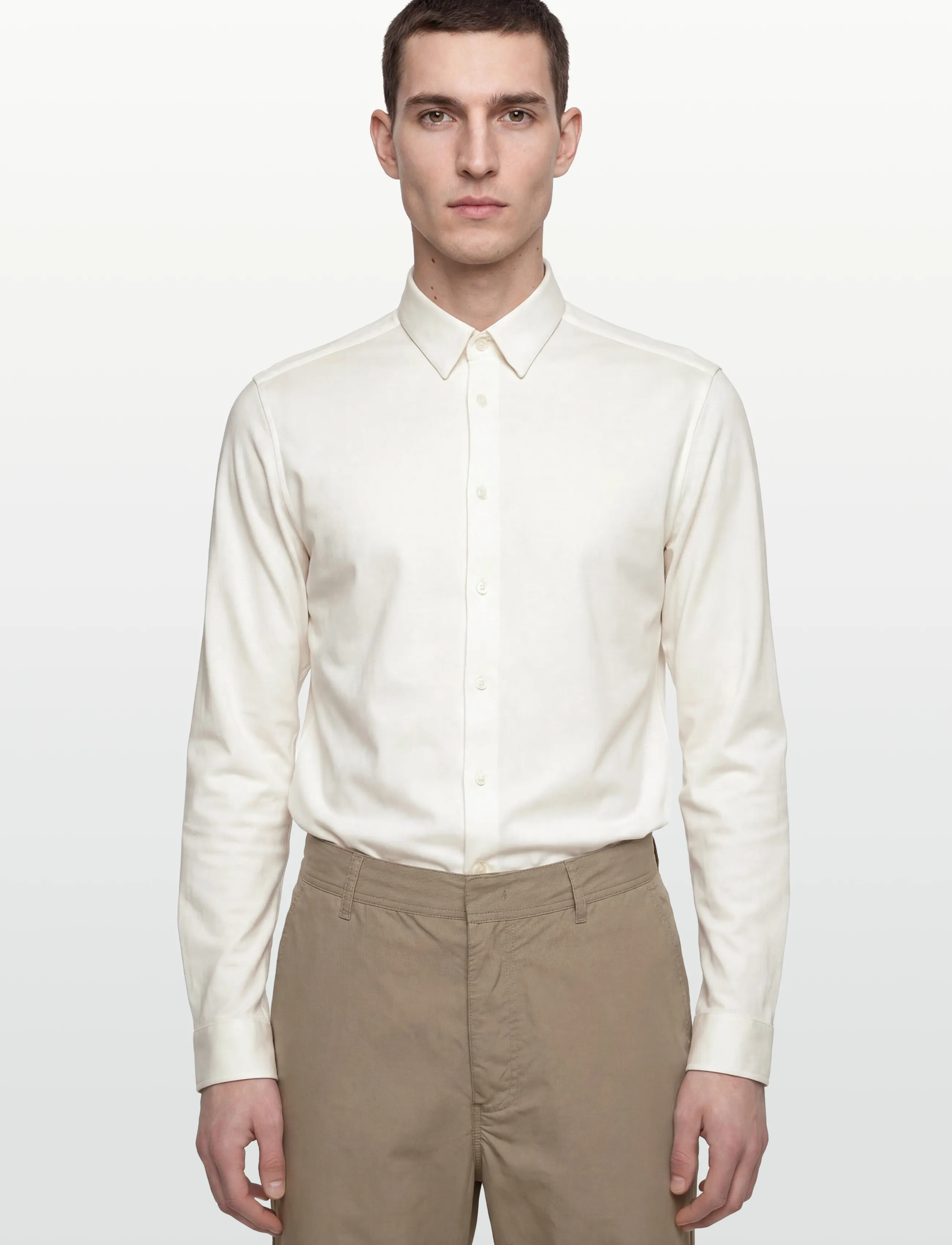 Mos Mosh Gallery - Marco Crunch Jersey Shirt - casual skjorter - offwhite - 3