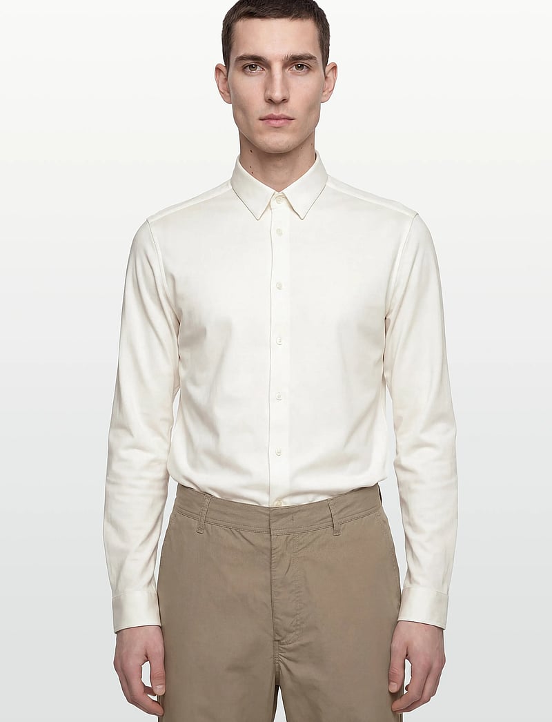 Mos Mosh Gallery - Marco Crunch Jersey Shirt - avslappede skjorter - offwhite - 3