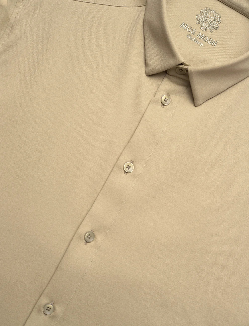 Mos Mosh Gallery - Marco Crunch Jersey Shirt - casual skjortor - sage green - 3