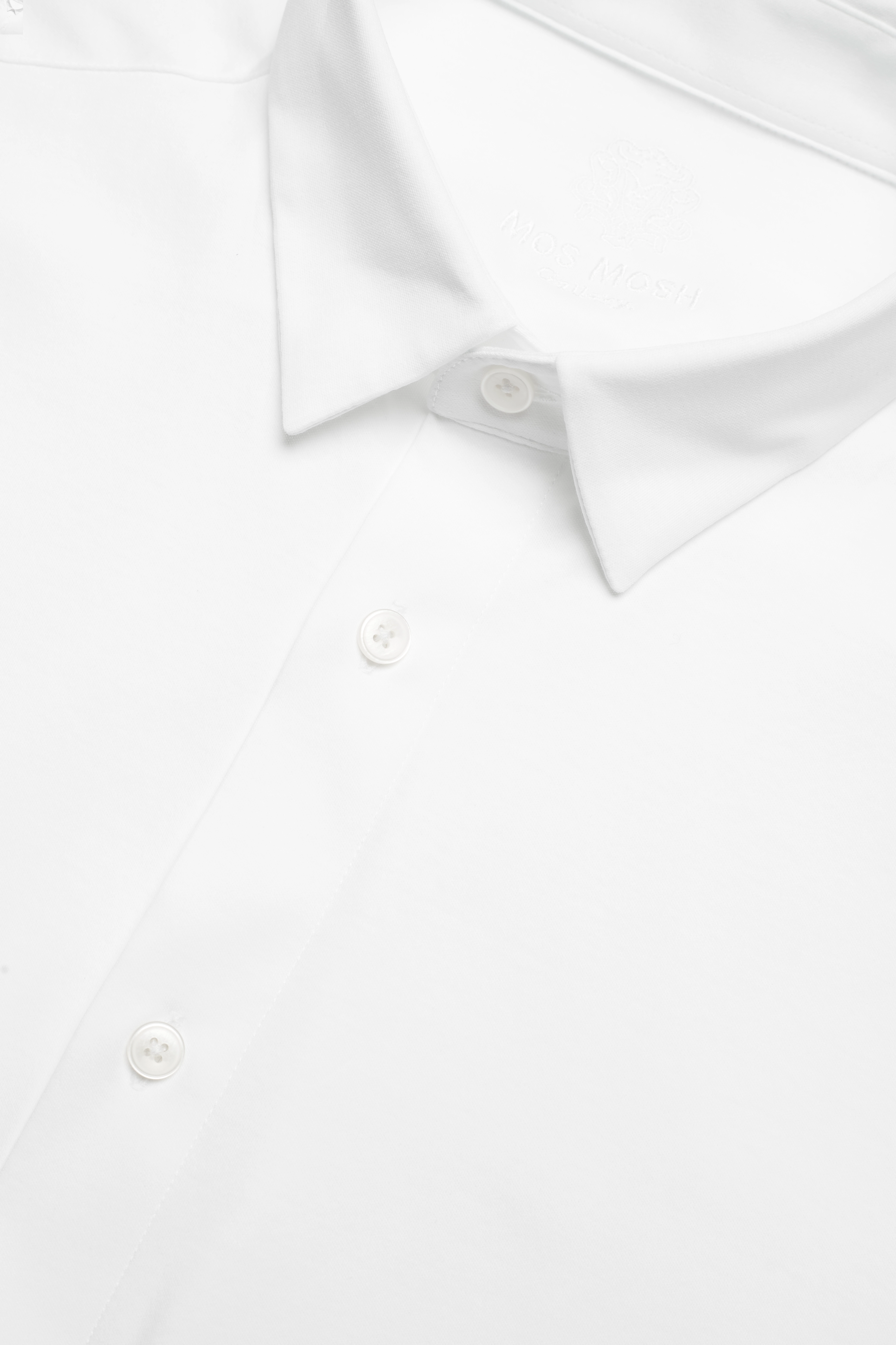 Mos Mosh Gallery - Marco Crunch Jersey Shirt - casual skjorter - white - 5