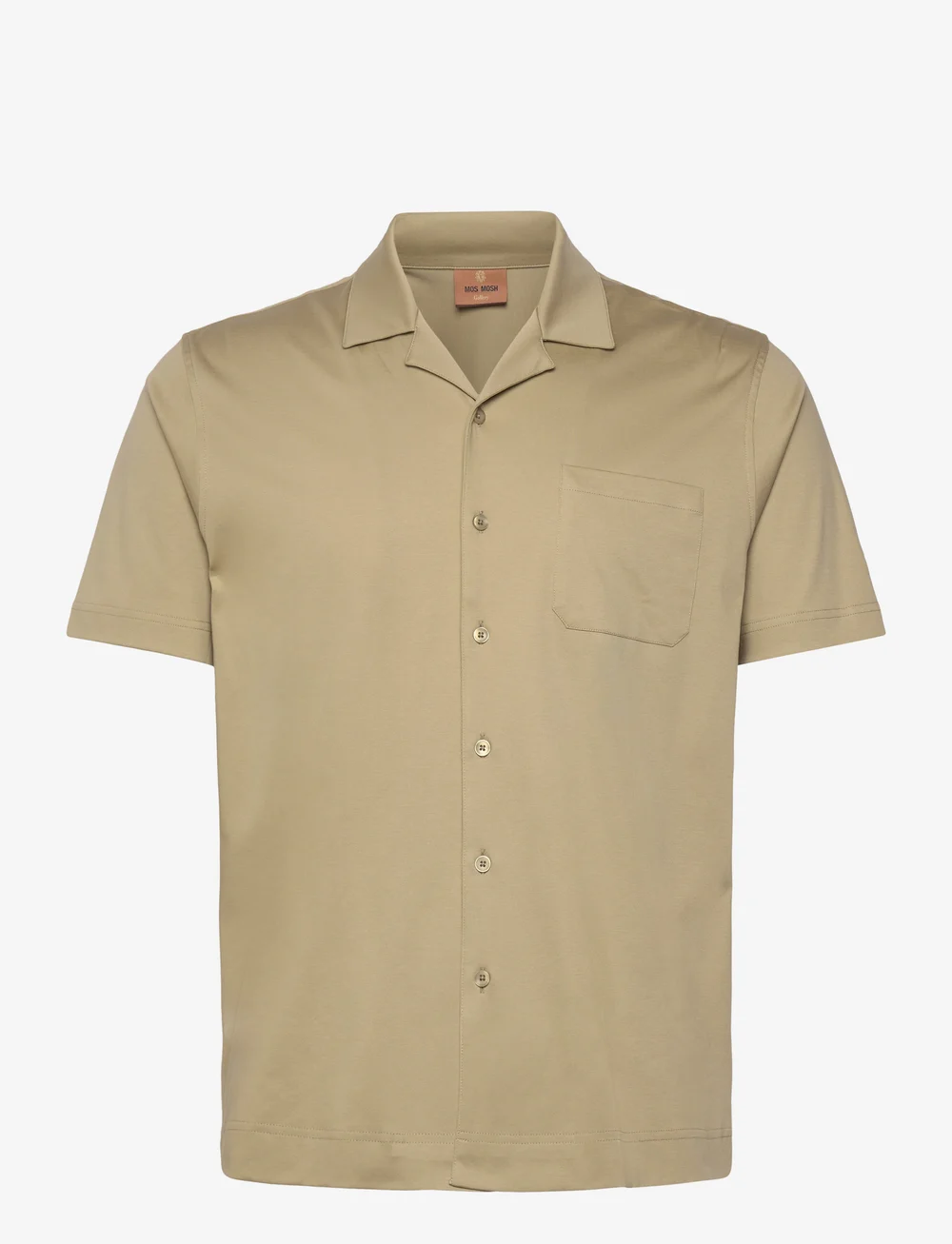 Mos Mosh Gallery - MMGMarco Cuban SS Shirt - kurzarmhemden - sage green - 0