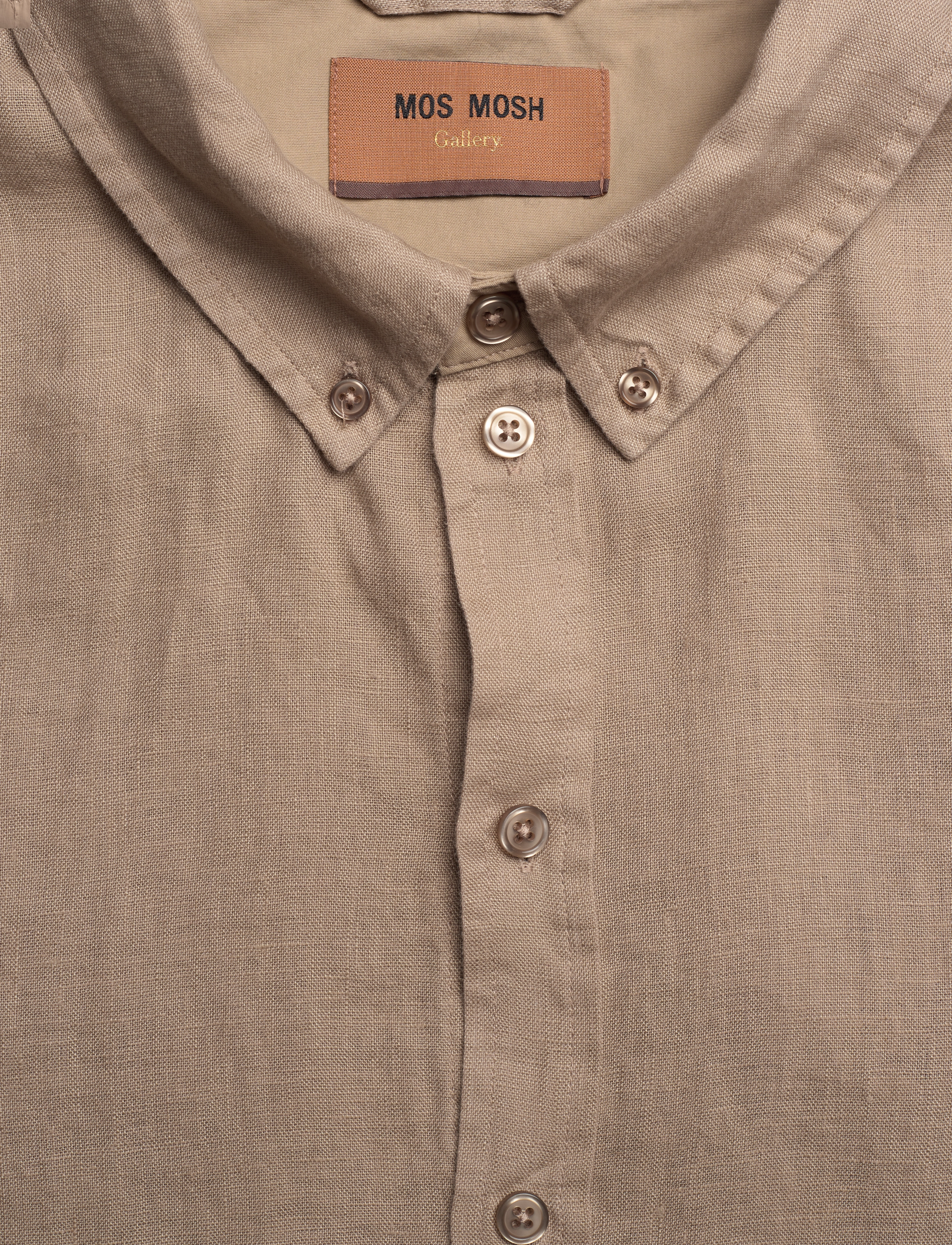 Mos Mosh Gallery - MMGTheo Linen Shirt - hørskjorter - beige - 2