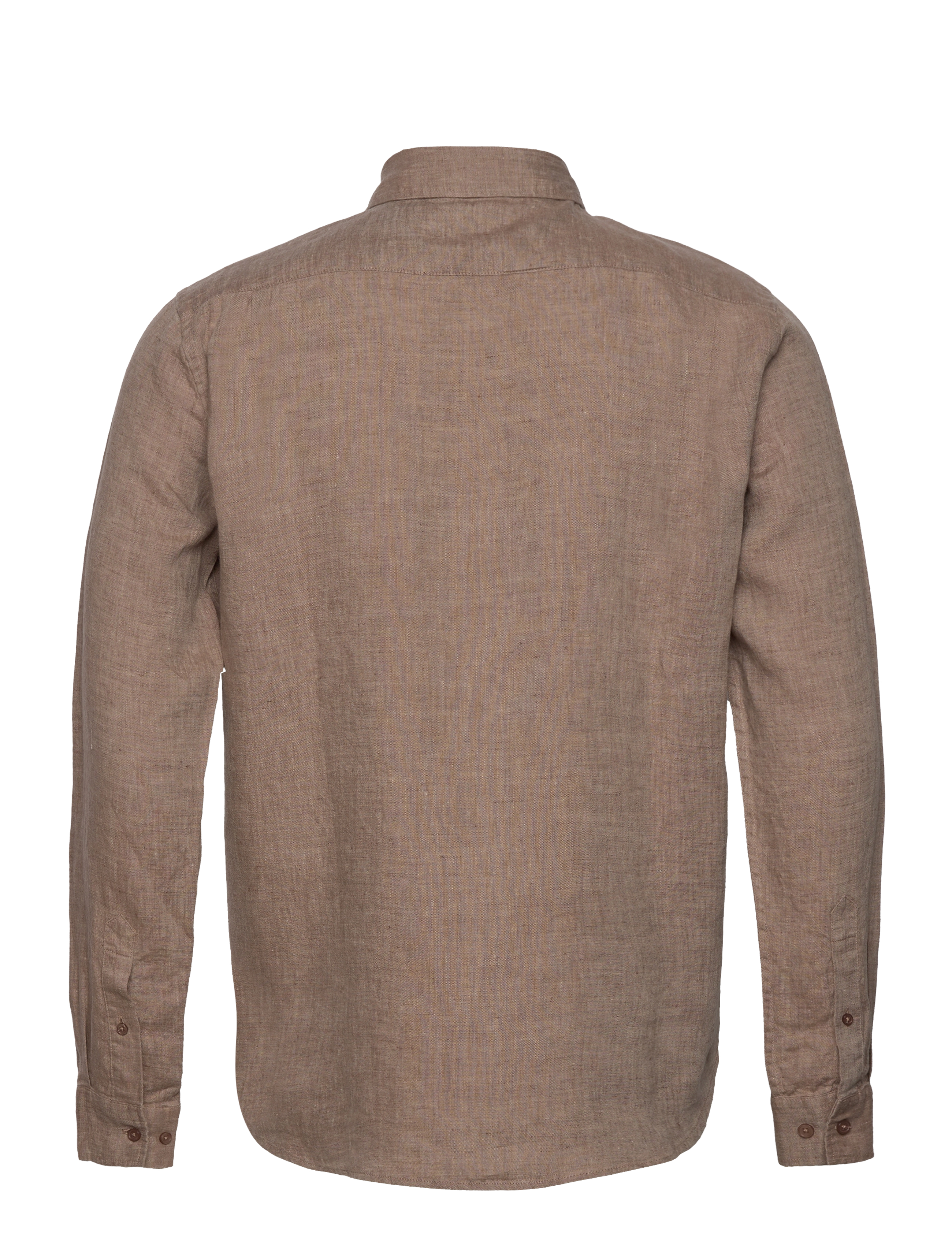 Mos Mosh Gallery - MMGTheo Linen Shirt - hørskjorter - chocolate chip melange - 1