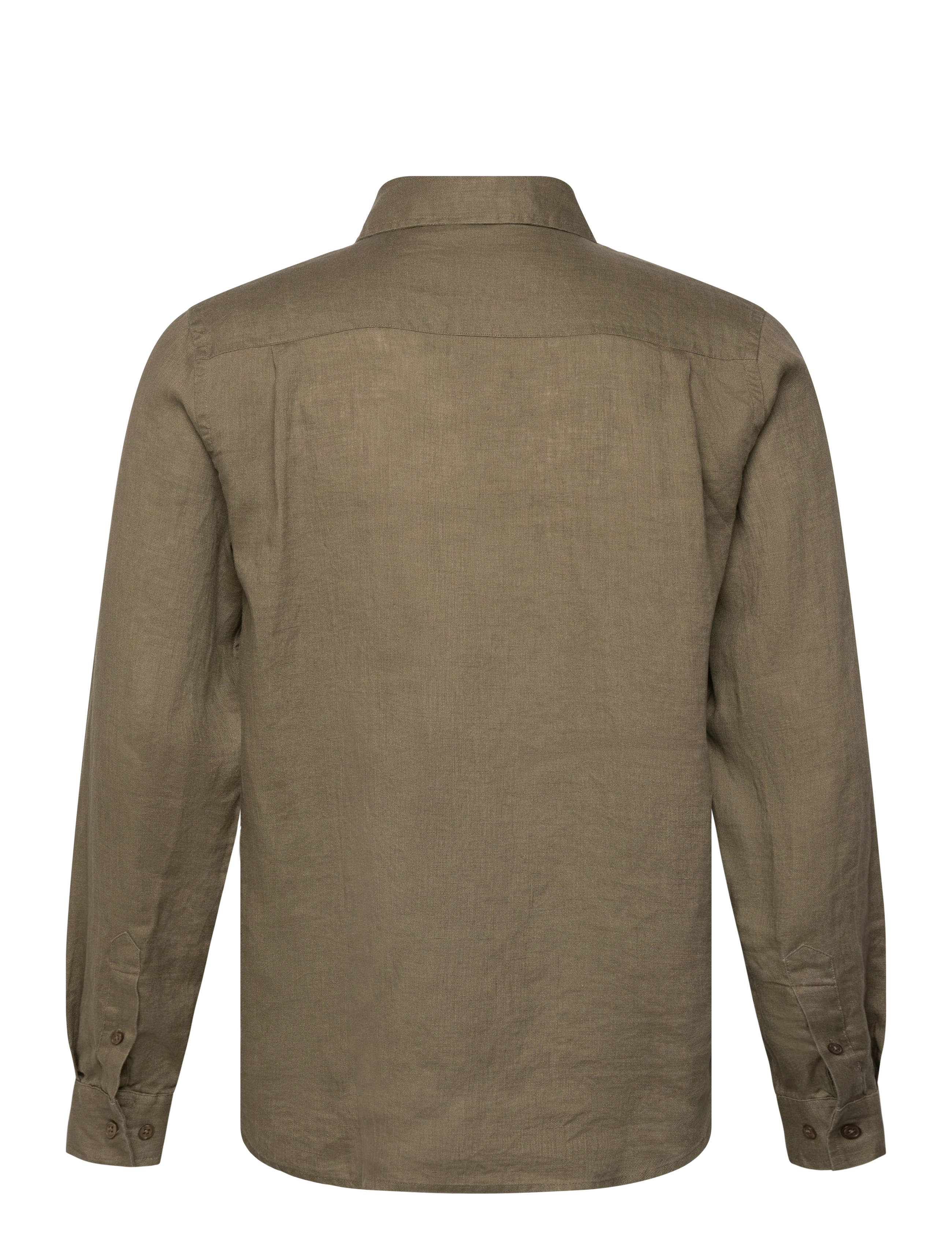 Mos Mosh Gallery - MMGTheo Linen Shirt - hørskjorter - foss olive - 1