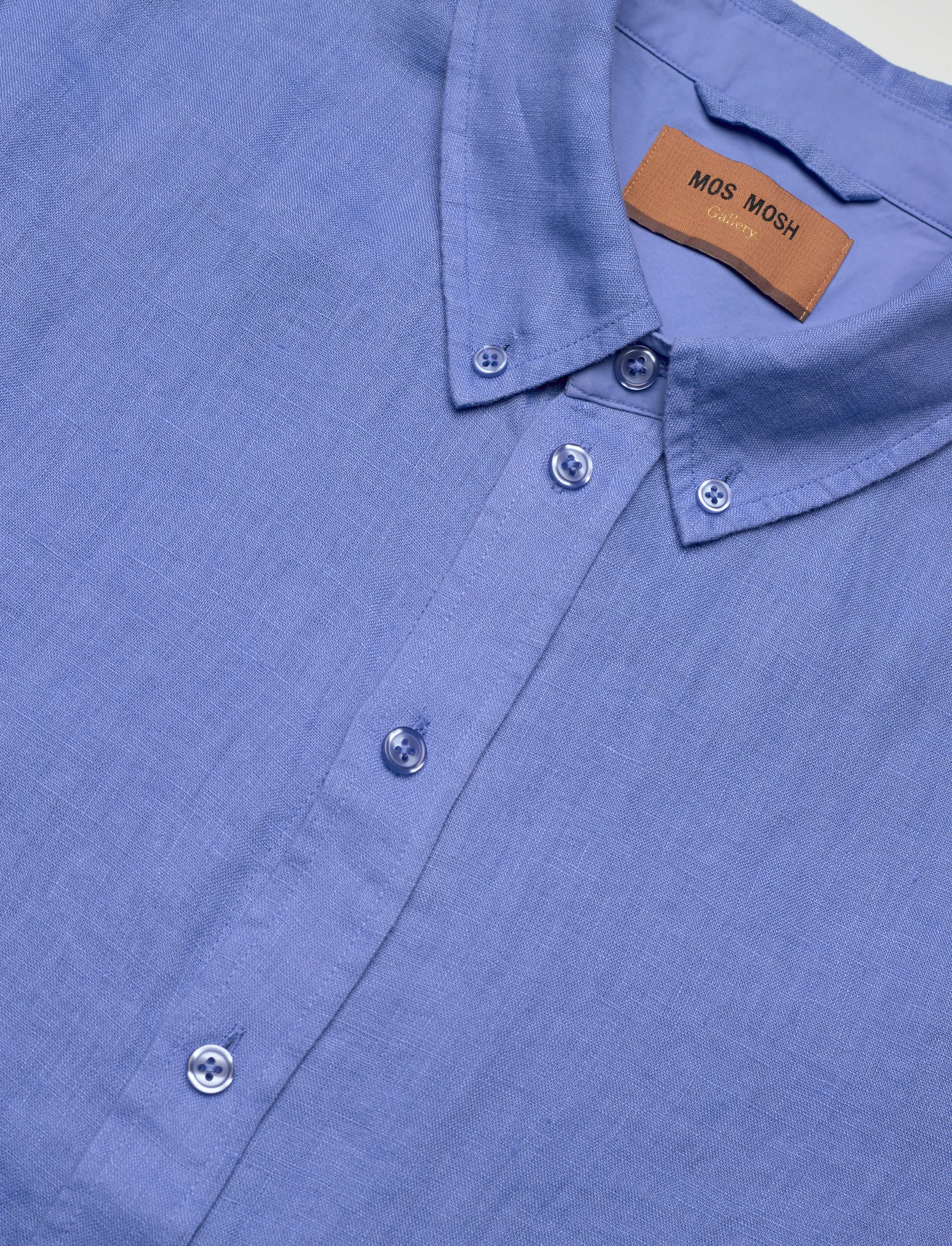 Mos Mosh Gallery - MMGTheo Linen Shirt - hørskjorter - silver lake blue - 3