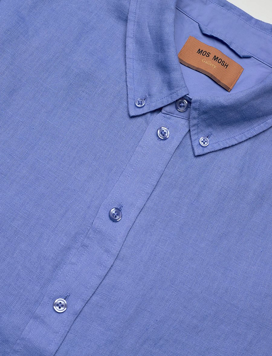 Mos Mosh Gallery - MMGTheo Linen Shirt - leinenhemden - silver lake blue - 3