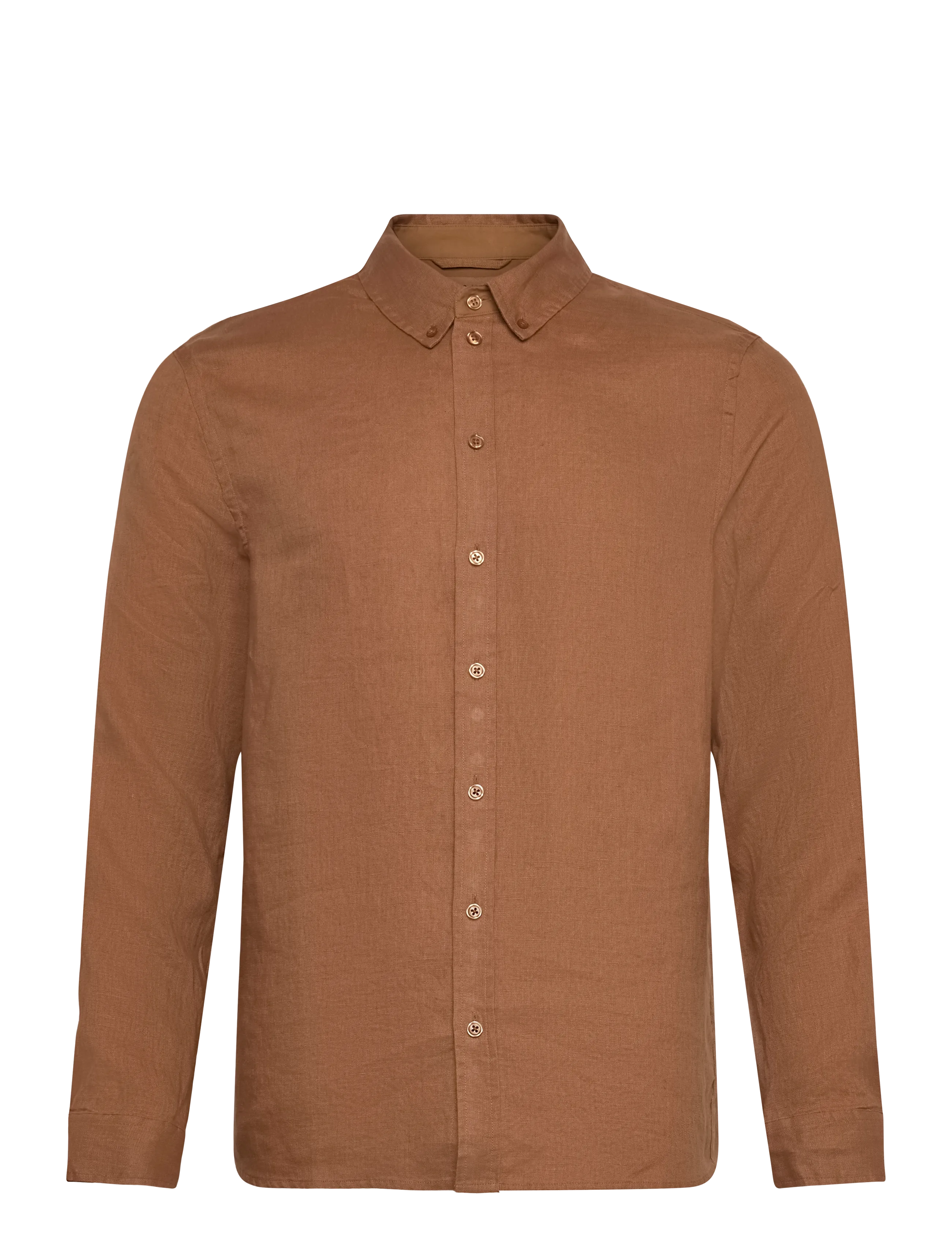 Mos Mosh Gallery MMGTheo Linen Shirt - Kleidung - TOASTED COCONUT / brown