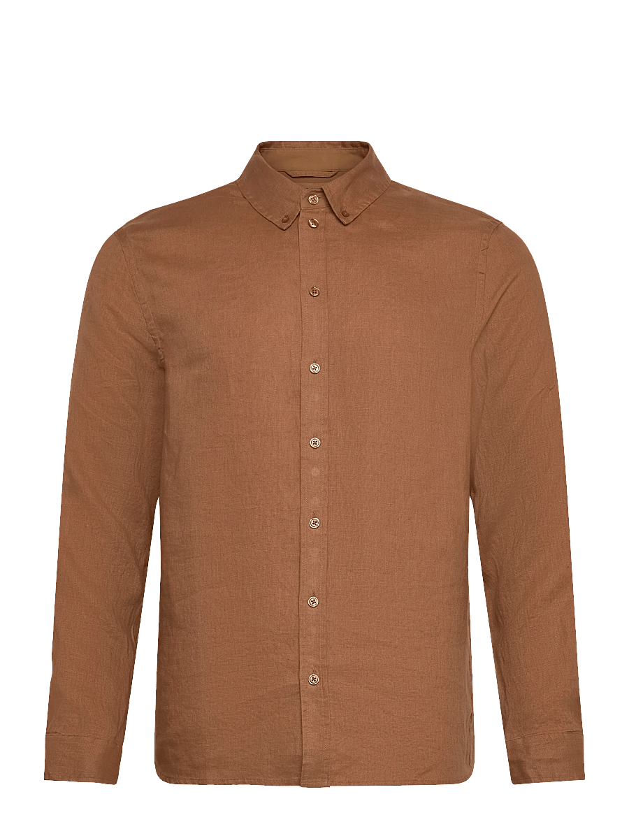 Mos Mosh Gallery - MMGTheo Linen Shirt - leinenhemden - toasted coconut - 1