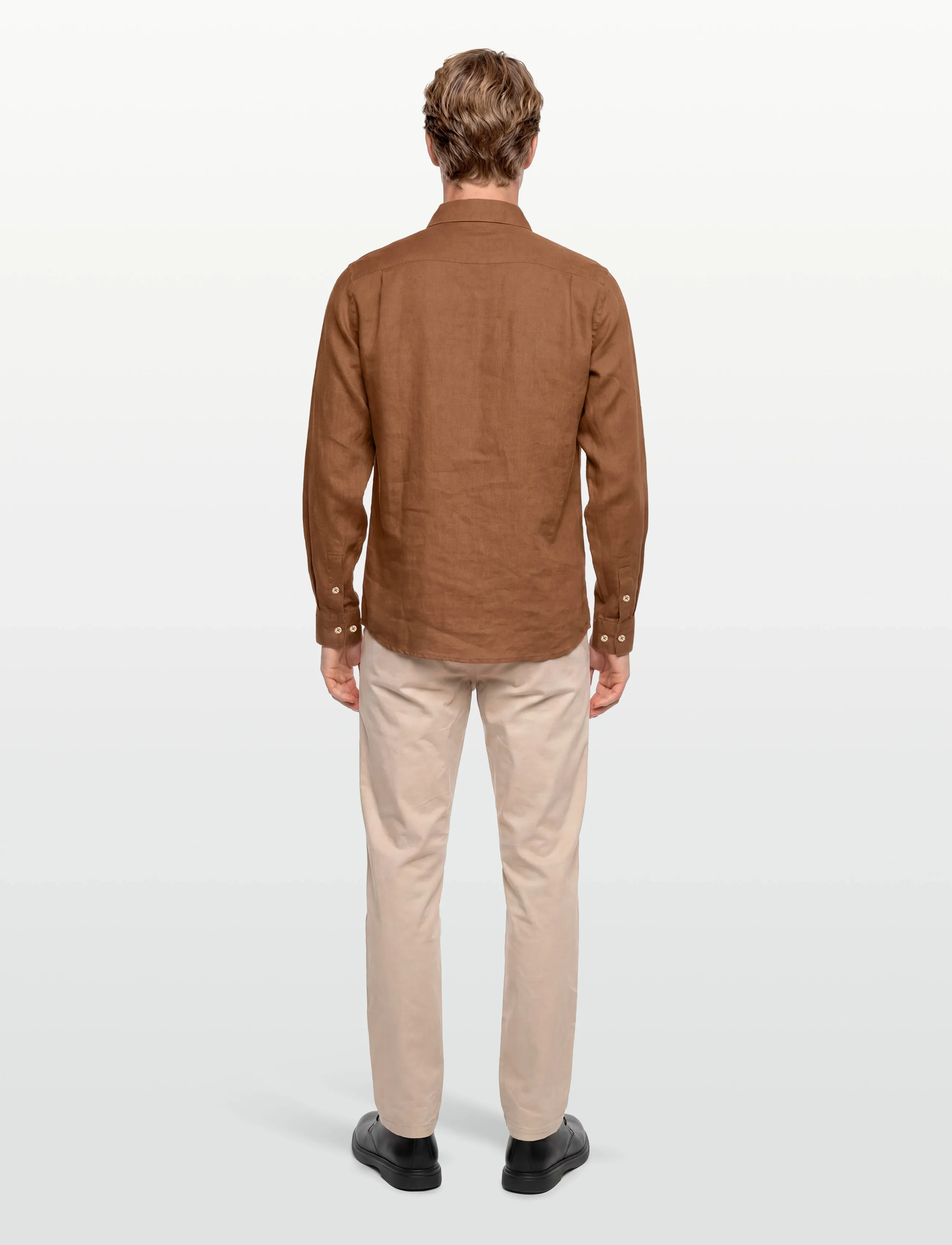 Mos Mosh Gallery - MMGTheo Linen Shirt - linased särgid - toasted coconut - 4