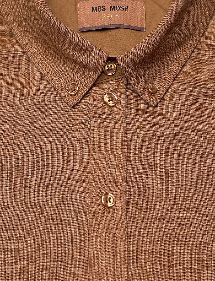 Mos Mosh Gallery - MMGTheo Linen Shirt - leinenhemden - toasted coconut - 5
