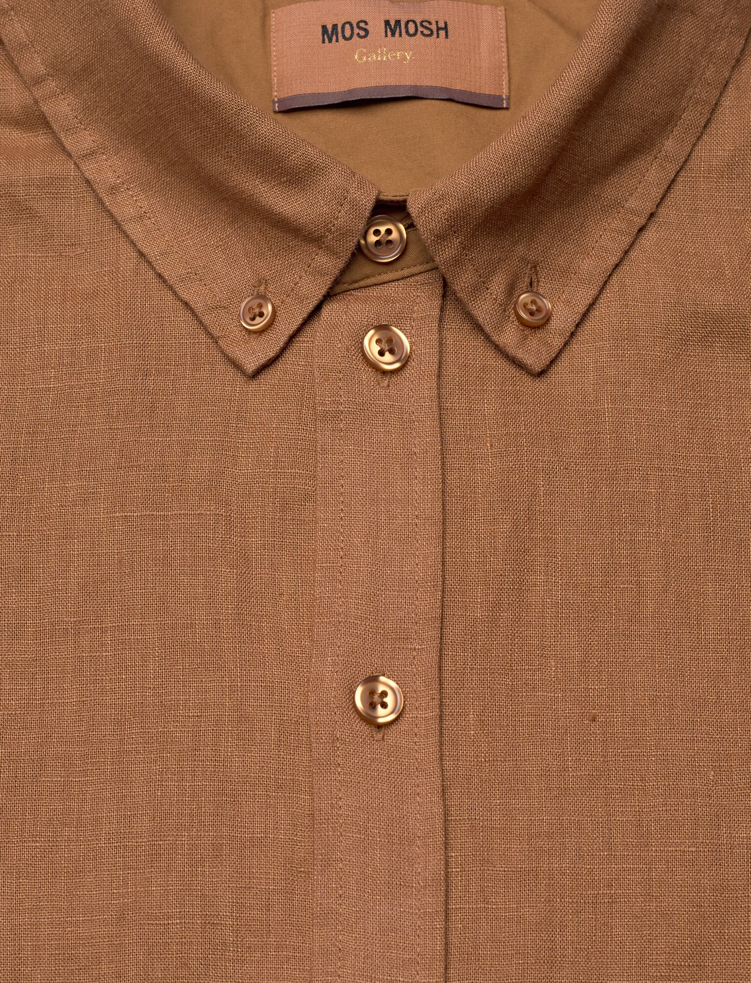 Mos Mosh Gallery - MMGTheo Linen Shirt - hørskjorter - toasted coconut - 5