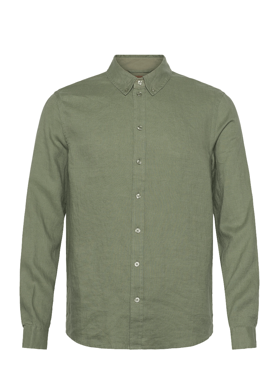 Mos Mosh Gallery - MMGTheo Linen Shirt - leinenhemden - watercress - 1