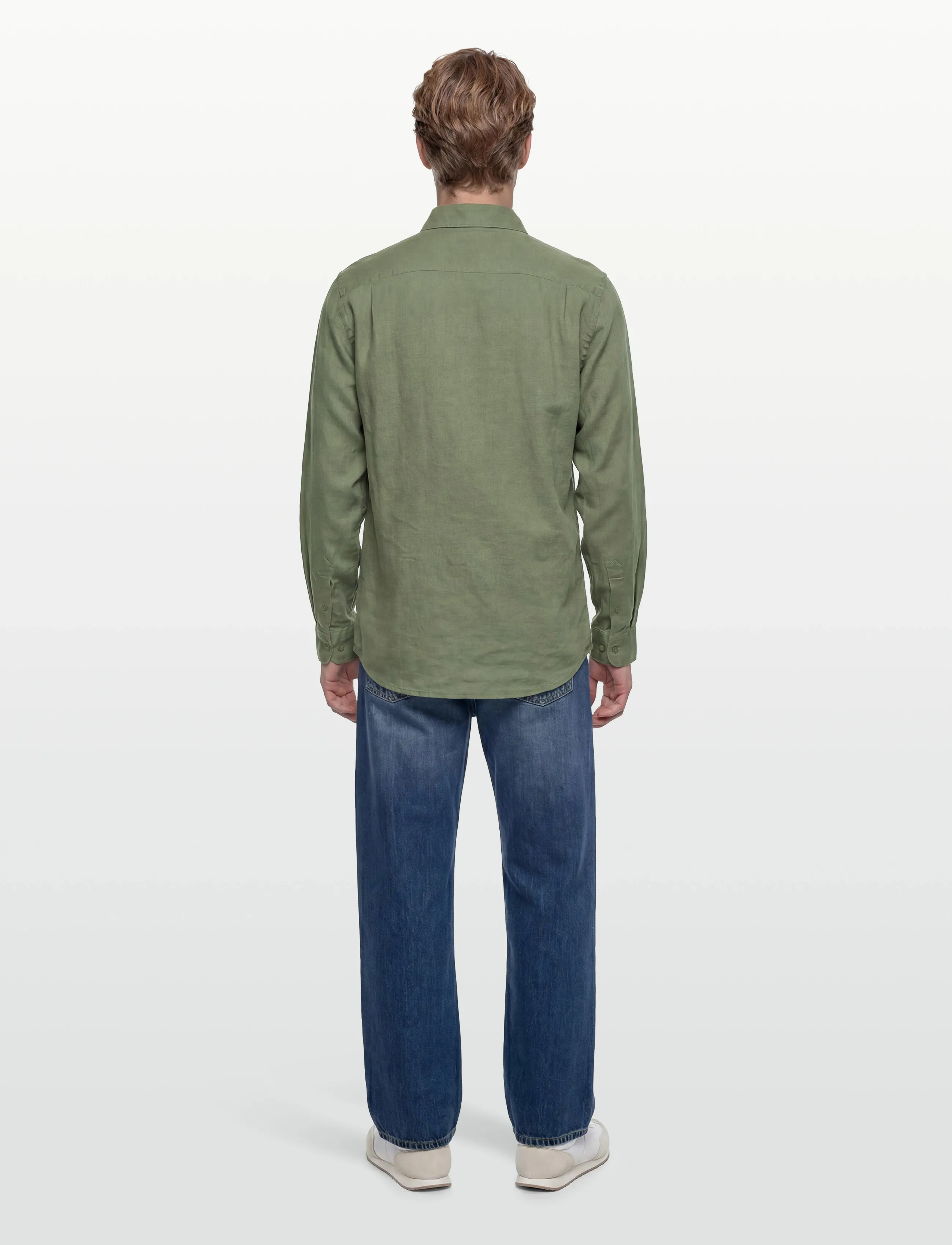 Mos Mosh Gallery - MMGTheo Linen Shirt - hørskjorter - watercress - 4