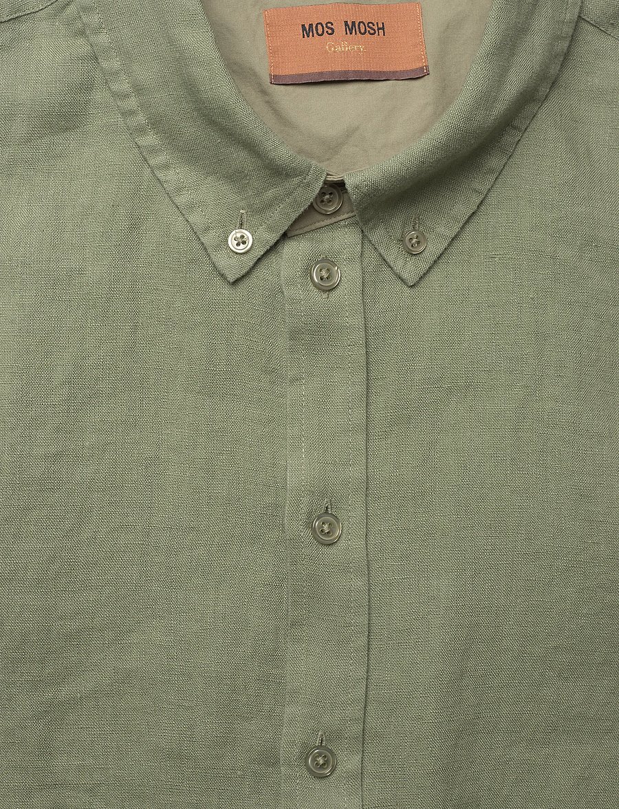 Mos Mosh Gallery - MMGTheo Linen Shirt - leinenhemden - watercress - 5