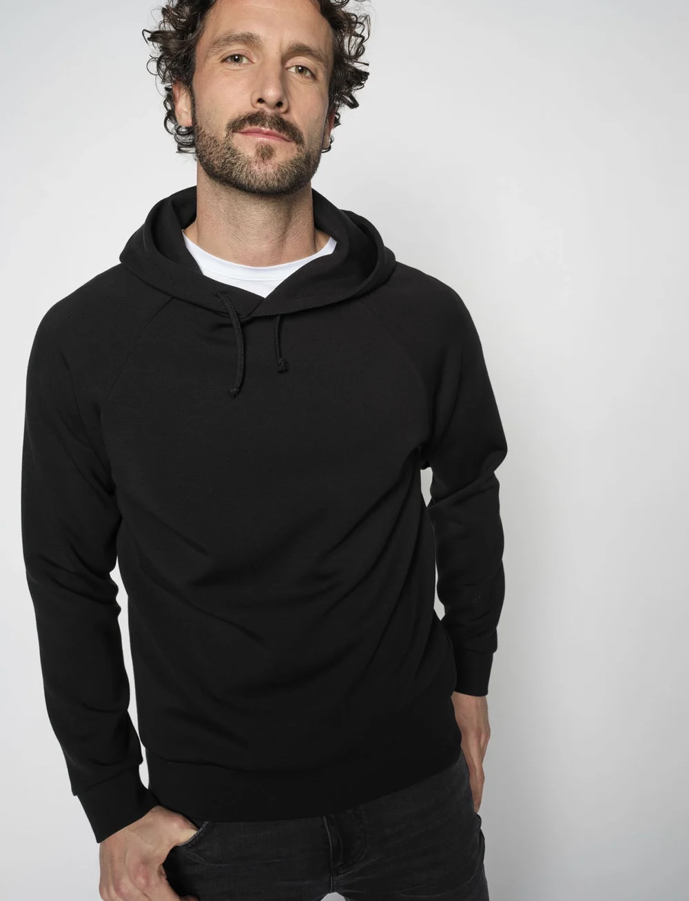 Mos Mosh Gallery - Abel Hood Sweat - kapuzenpullover - black - 0