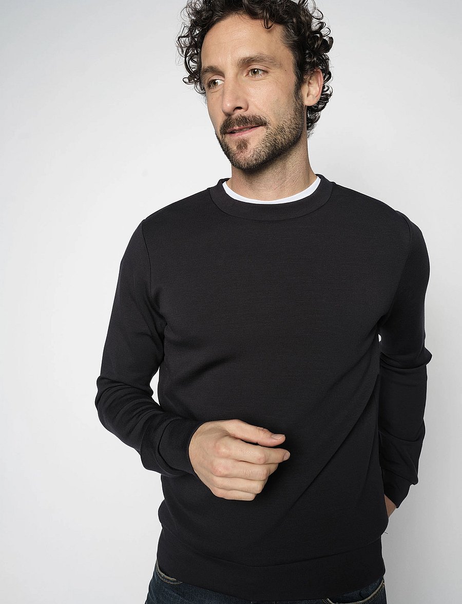 Mos Mosh Gallery - Abel Crew Neck Sweat - shop by occasion - salute navy - 0