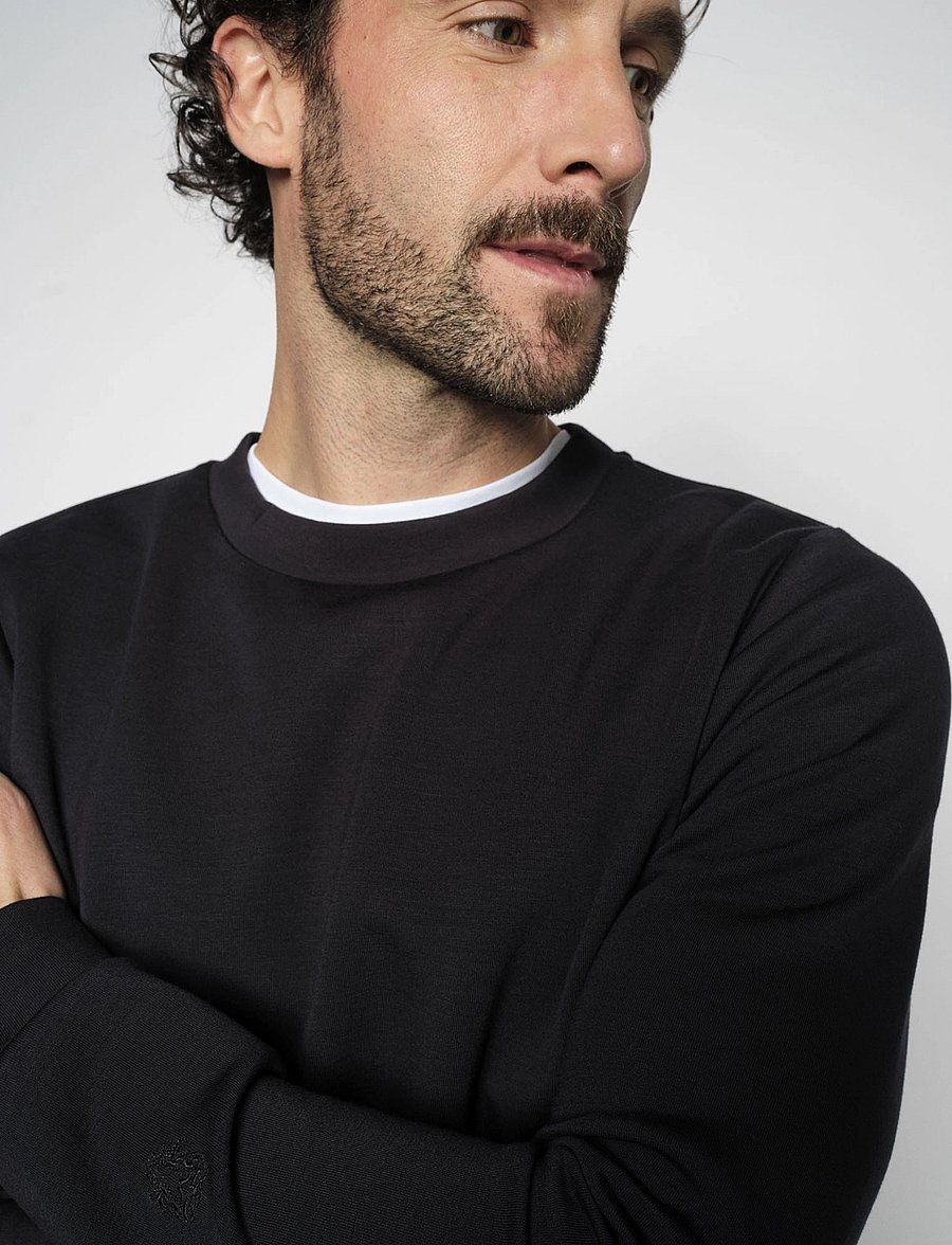 Mos Mosh Gallery - Abel Crew Neck Sweat - shop by occasion - salute navy - 3