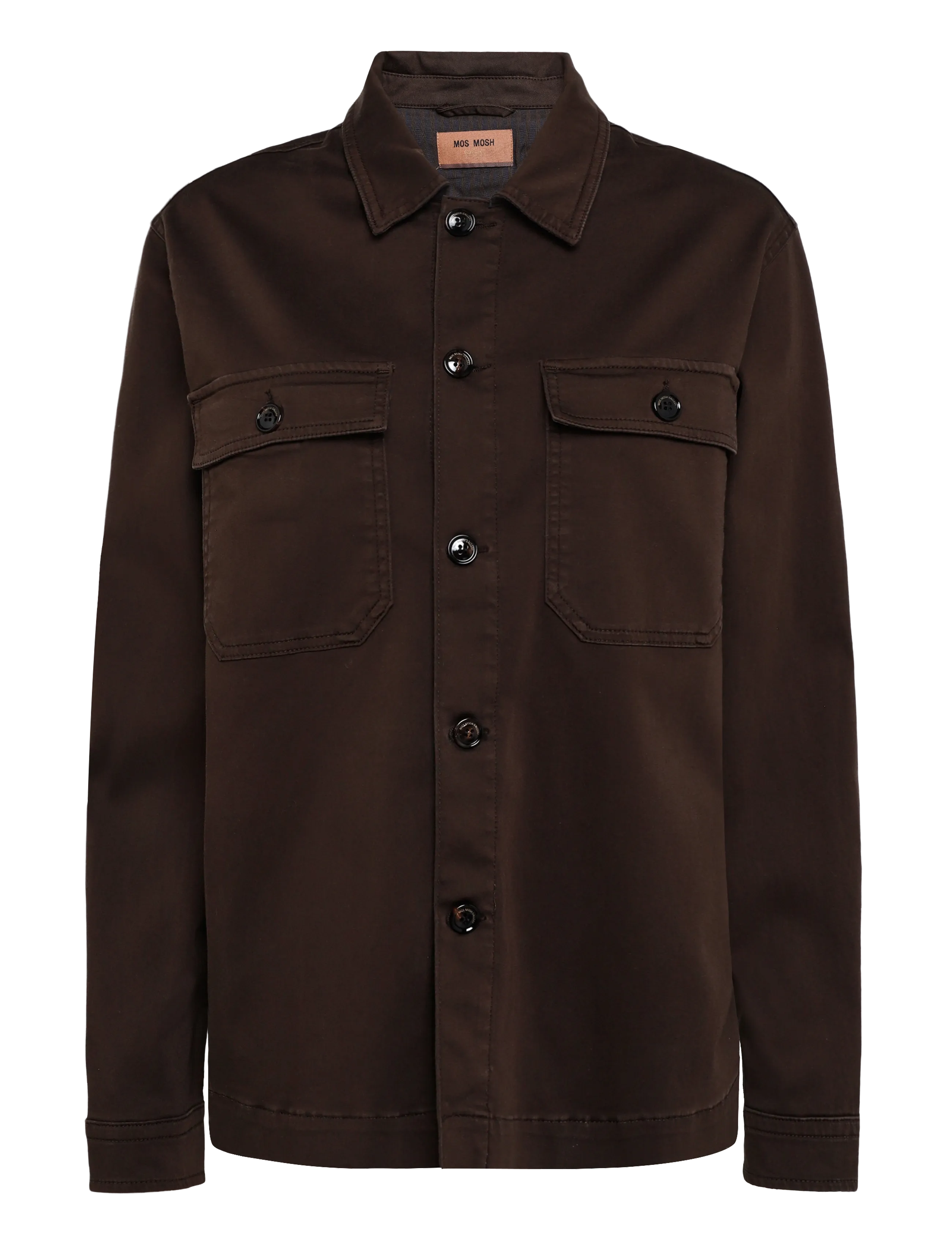 Mos Mosh Gallery MMGMatteo Soft Overshirt - Vis alt - BLACK COFFEE / brown