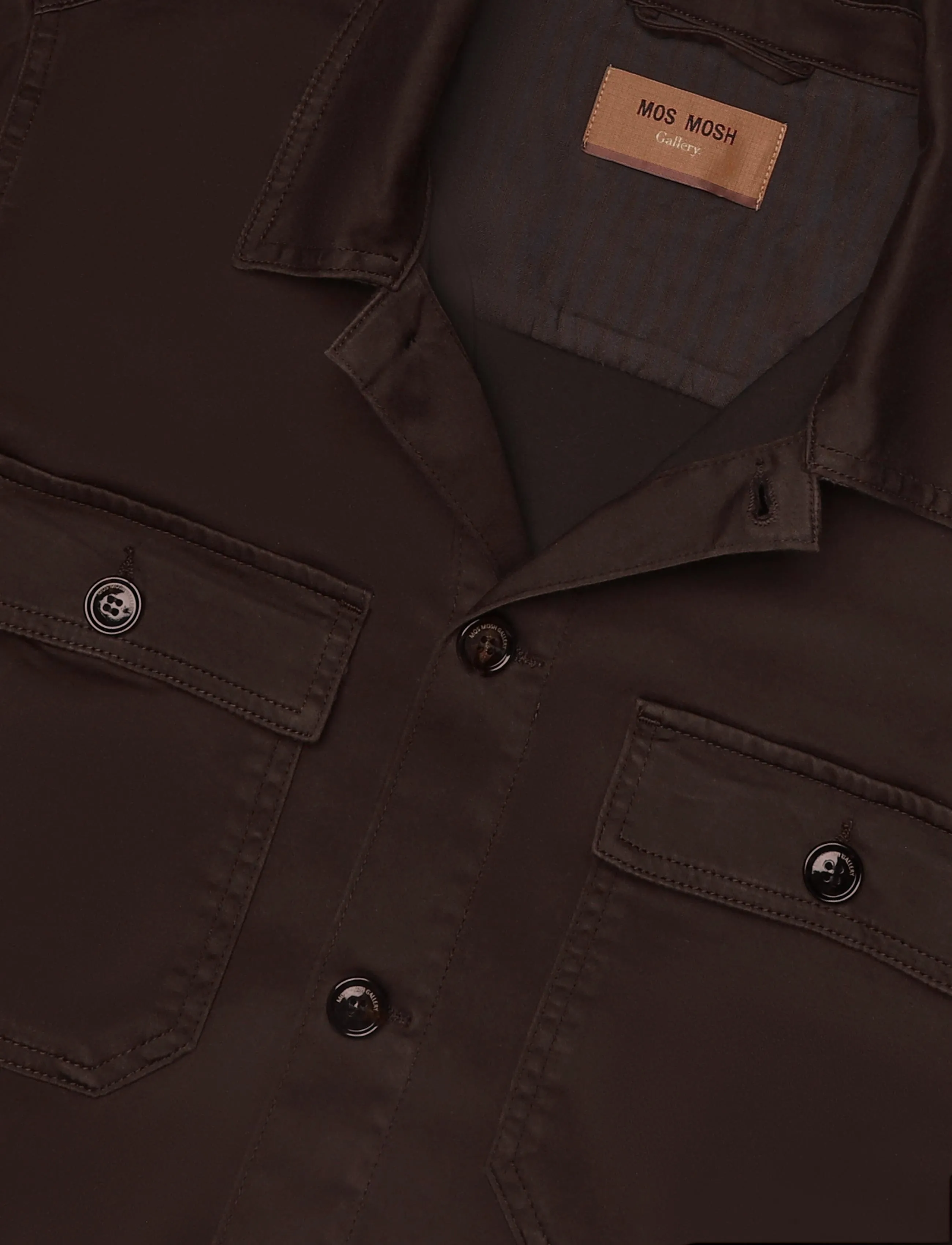 Mos Mosh Gallery - MMGMatteo Soft Overshirt - osta olukorra järgi - black coffee - 2