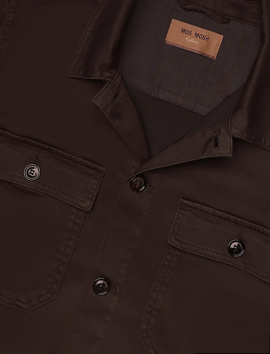 Mos Mosh Gallery - MMGMatteo Soft Overshirt - osta olukorra järgi - black coffee - 5