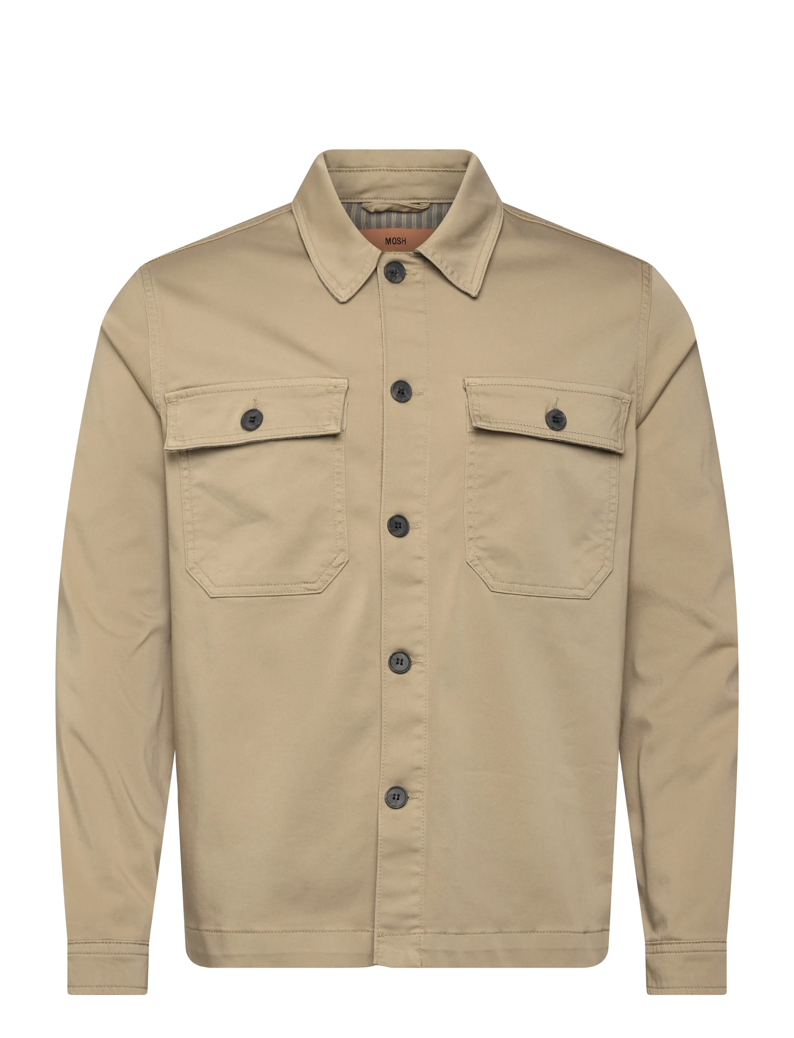 Mos Mosh Gallery MMGMatteo Soft Overshirt - Marškininiai švarkai - SENECA ROCK / beige