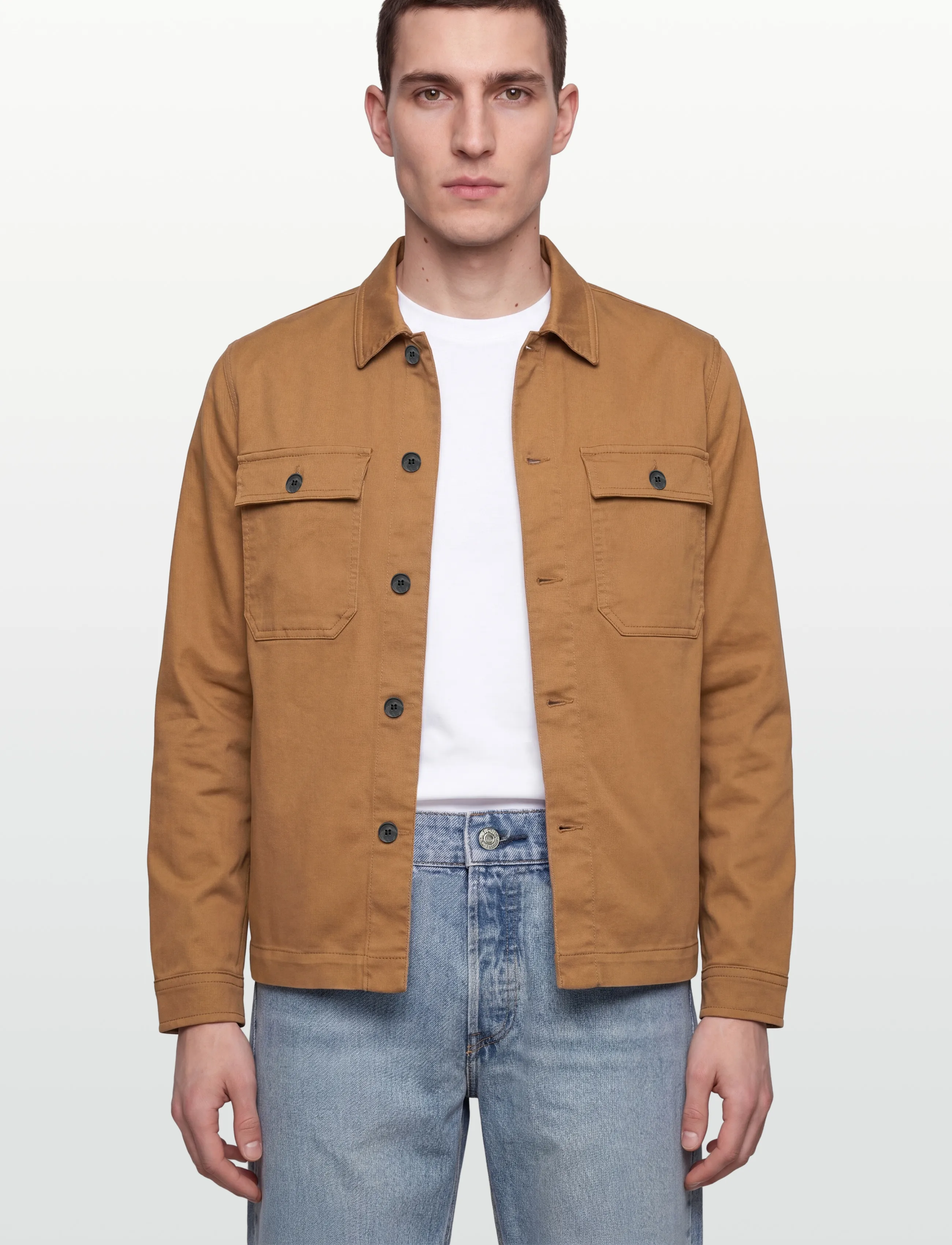 Mos Mosh Gallery - MMGMatteo Soft Overshirt - shop by occasion - toasted coconut - 3