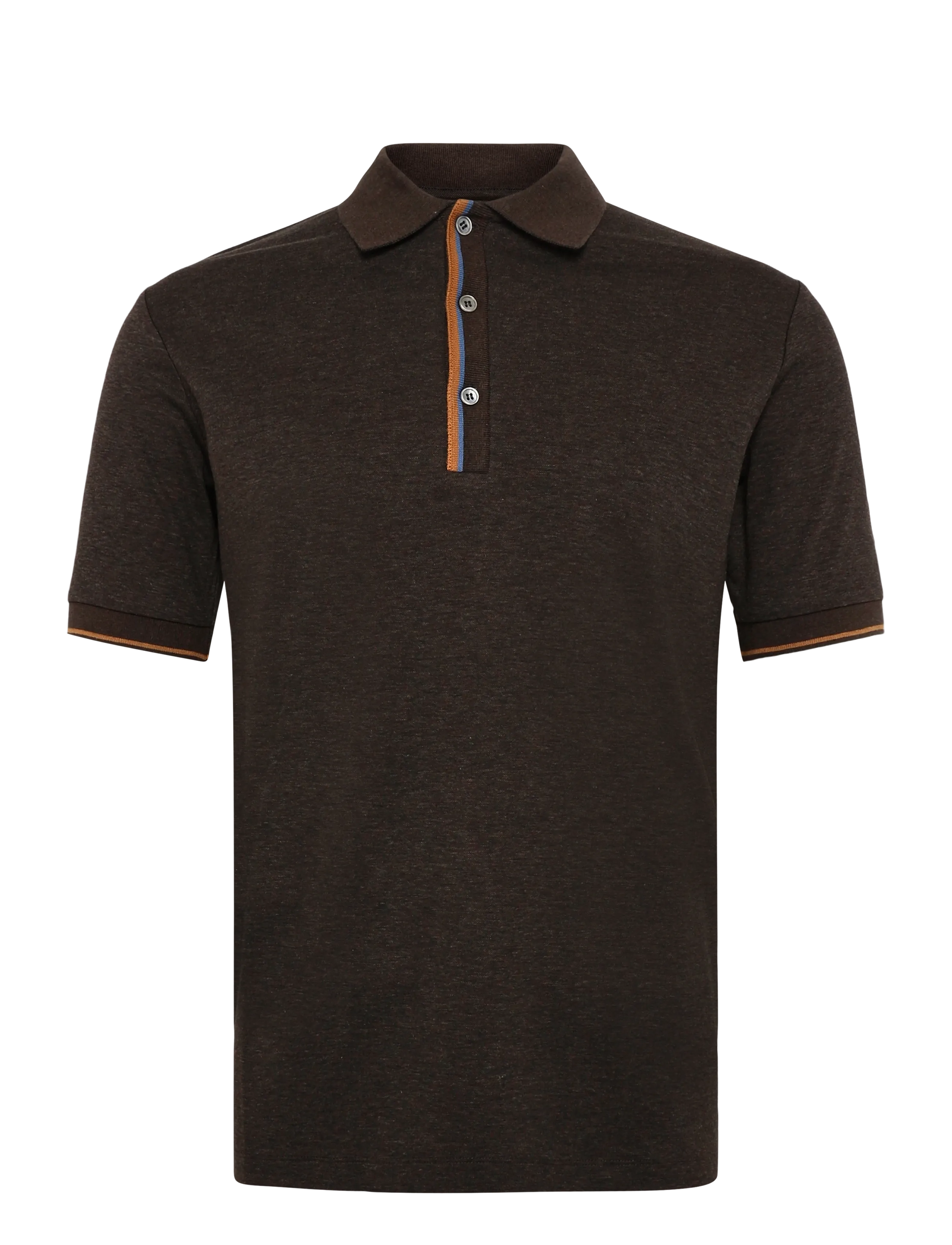 Mos Mosh Gallery MMGHarvey Polo SS Tee - Nach Stil kaufen - CHOCOLATE BROWN MELANGE / brown