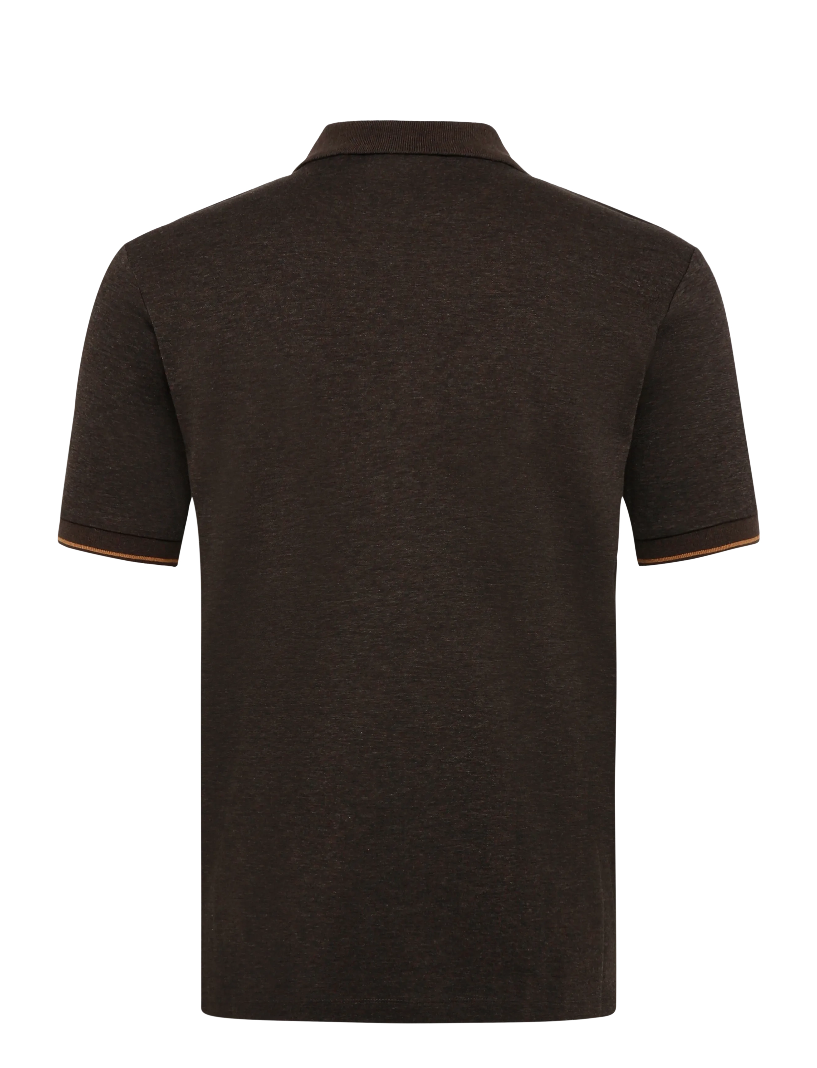 Mos Mosh Gallery - MMGHarvey Polo SS Tee - kurzärmelig - chocolate brown melange - 1