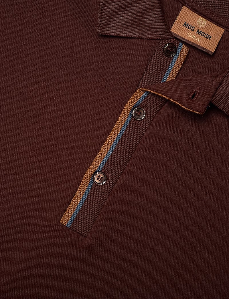 Mos Mosh Gallery - MMGHarvey Polo SS Tee - kurzärmelig - bitter chocolate - 2