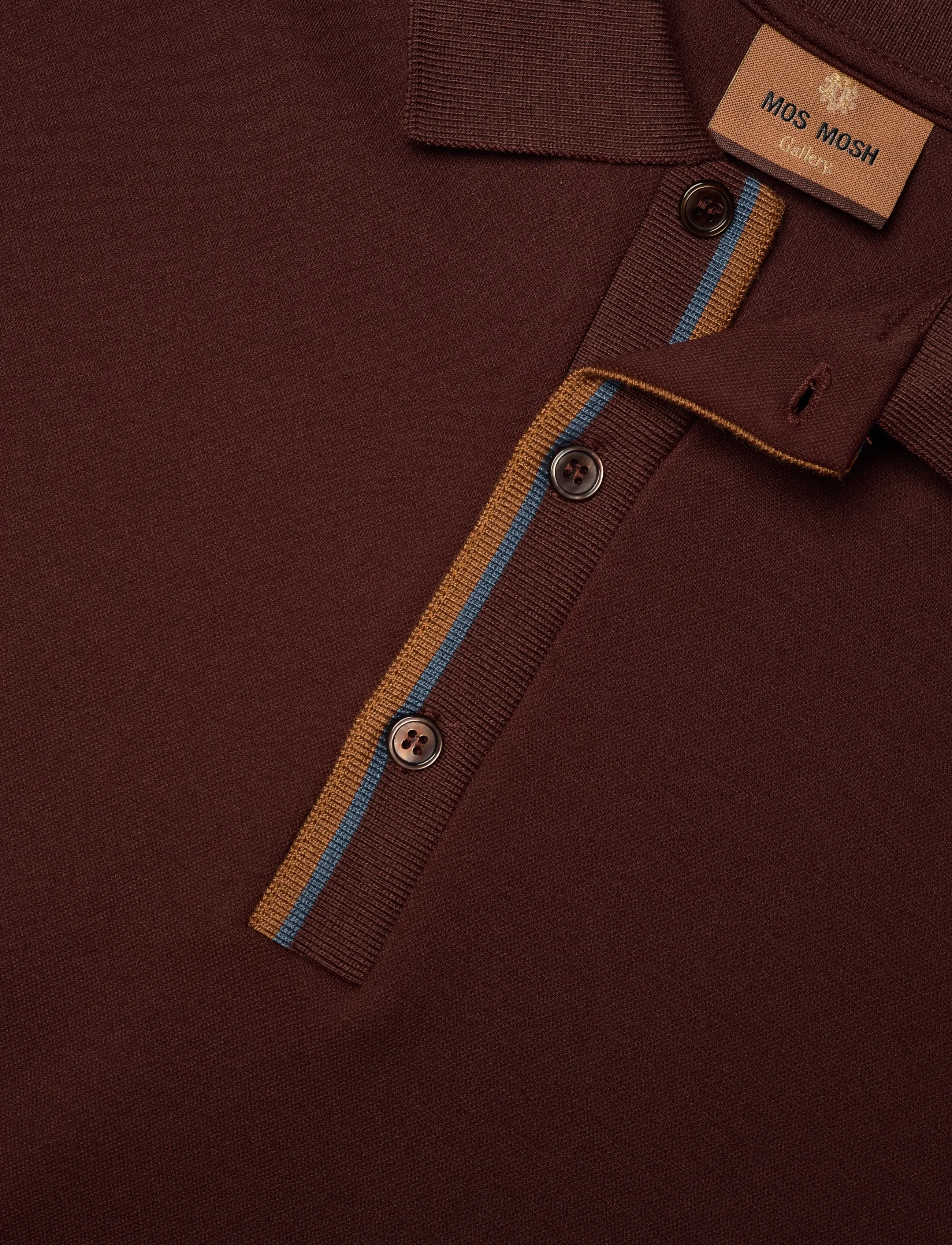 Mos Mosh Gallery - MMGHarvey Polo Ss Tee - kortärmade pikéer - bitter chocolate - 2