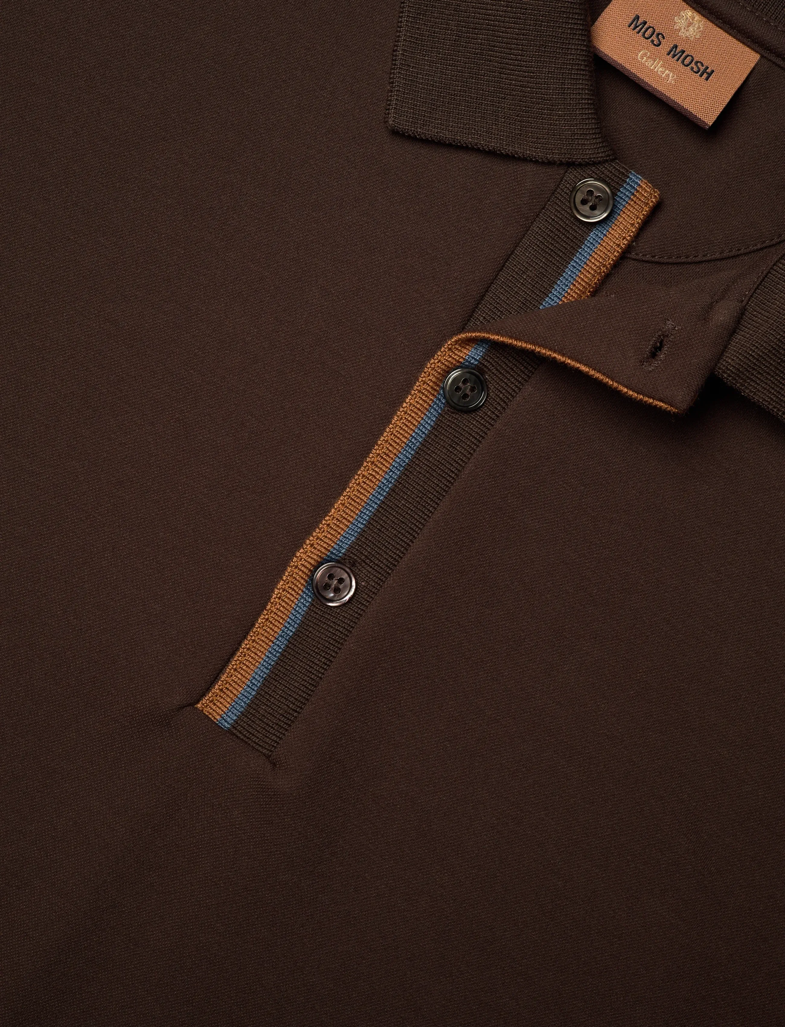 Mos Mosh Gallery - MMGHarvey Polo Ss Tee - korte mouwen - chocolate brown - 2