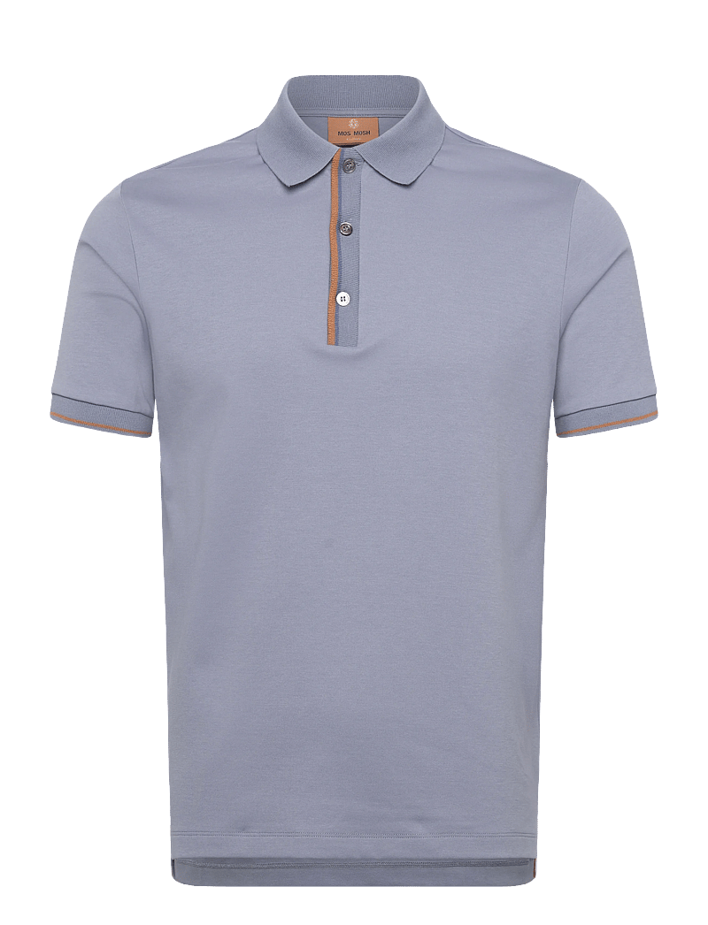 Mos Mosh Gallery - MMGHarvey Polo Ss Tee - polo marškinėliai trumpomis rankovėmis - flint stone - 1