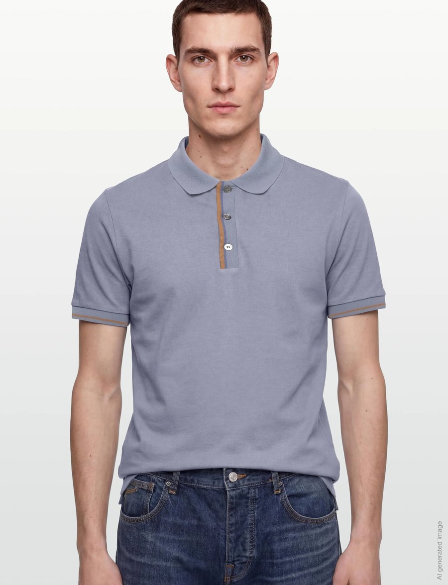 Mos Mosh Gallery - MMGHarvey Polo Ss Tee - kurzärmelig - flint stone - 3