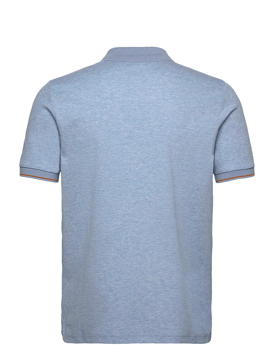 Mos Mosh Gallery - MMGHarvey Polo SS Tee - kortärmade pikéer - light blue melange - 1