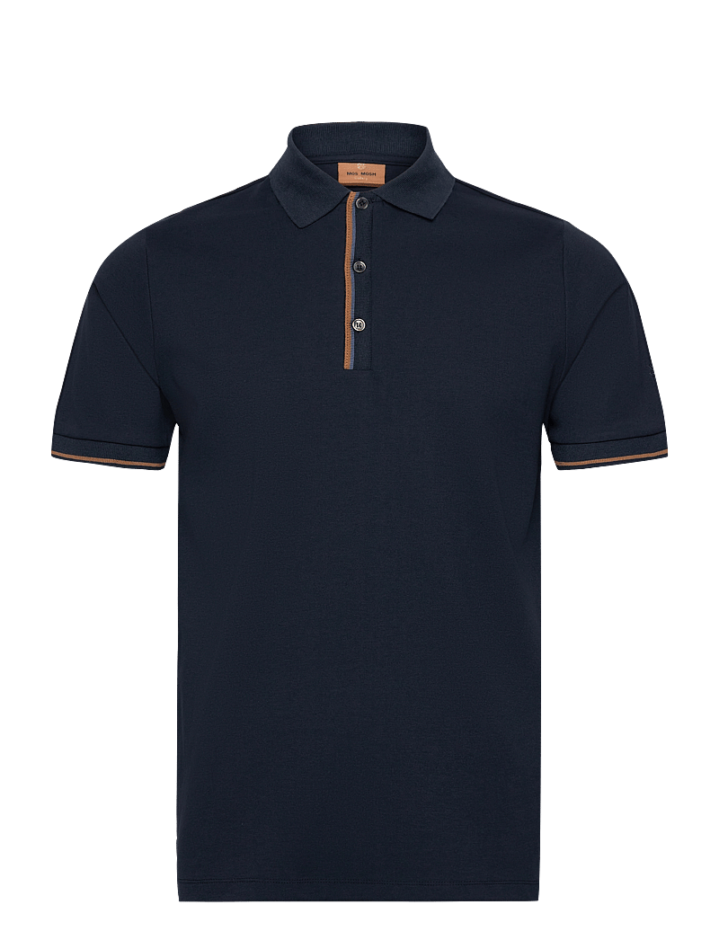 Mos Mosh Gallery - MMGHarvey Polo Ss Tee - kurzärmelig - navy - 0