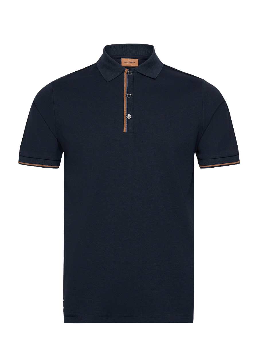 Mos Mosh Gallery - MMGHarvey Polo Ss Tee - kurzärmelig - navy - 0