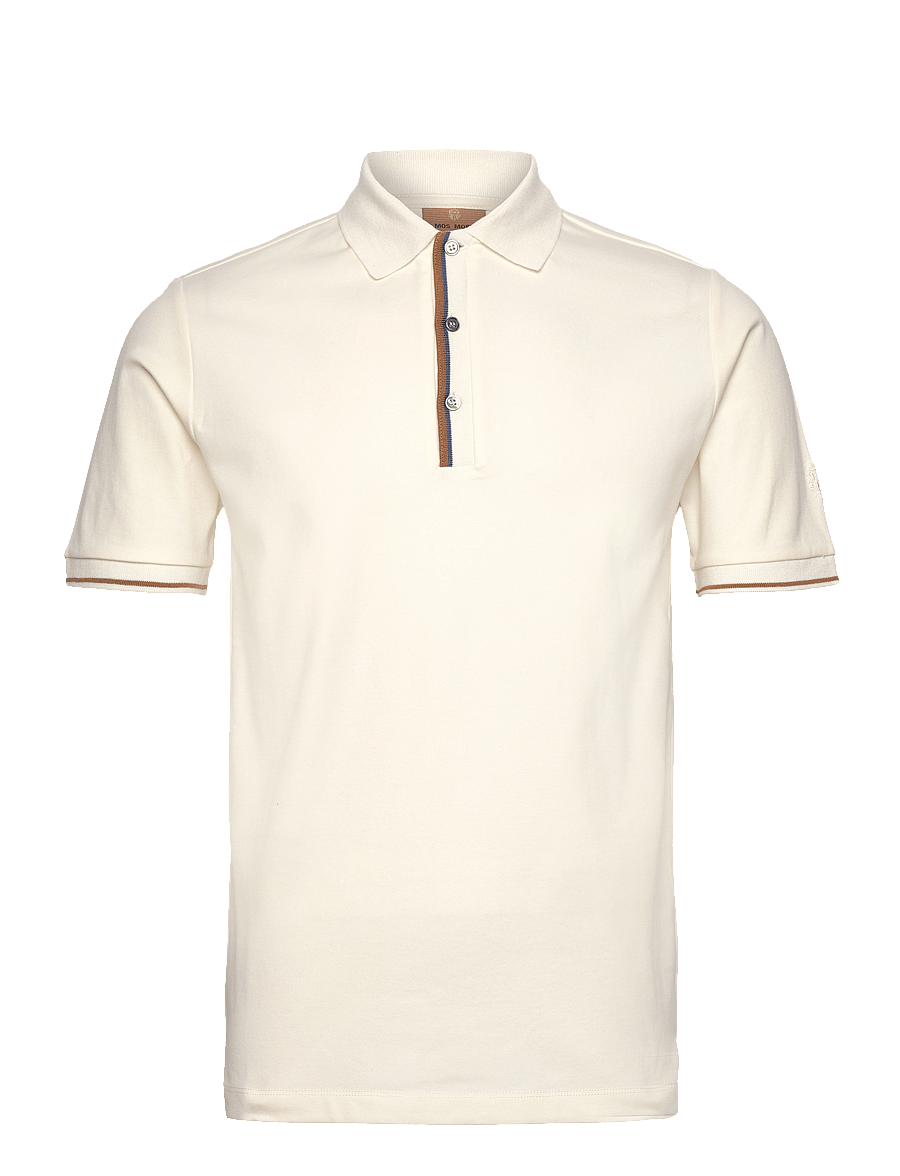 Mos Mosh Gallery - MMGHarvey Polo Ss Tee - kurzärmelig - offwhite - 1